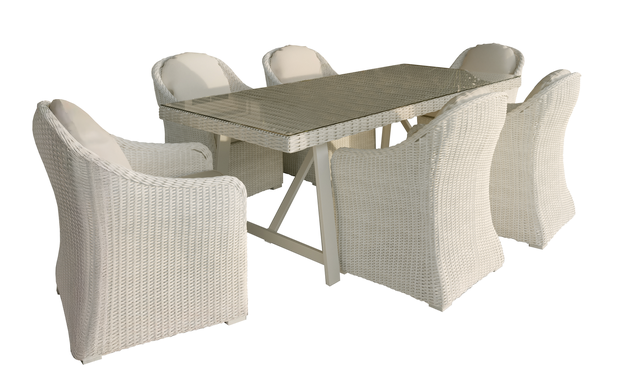 2 Poltronas de jardim  de alumínio branco Naterial Luma