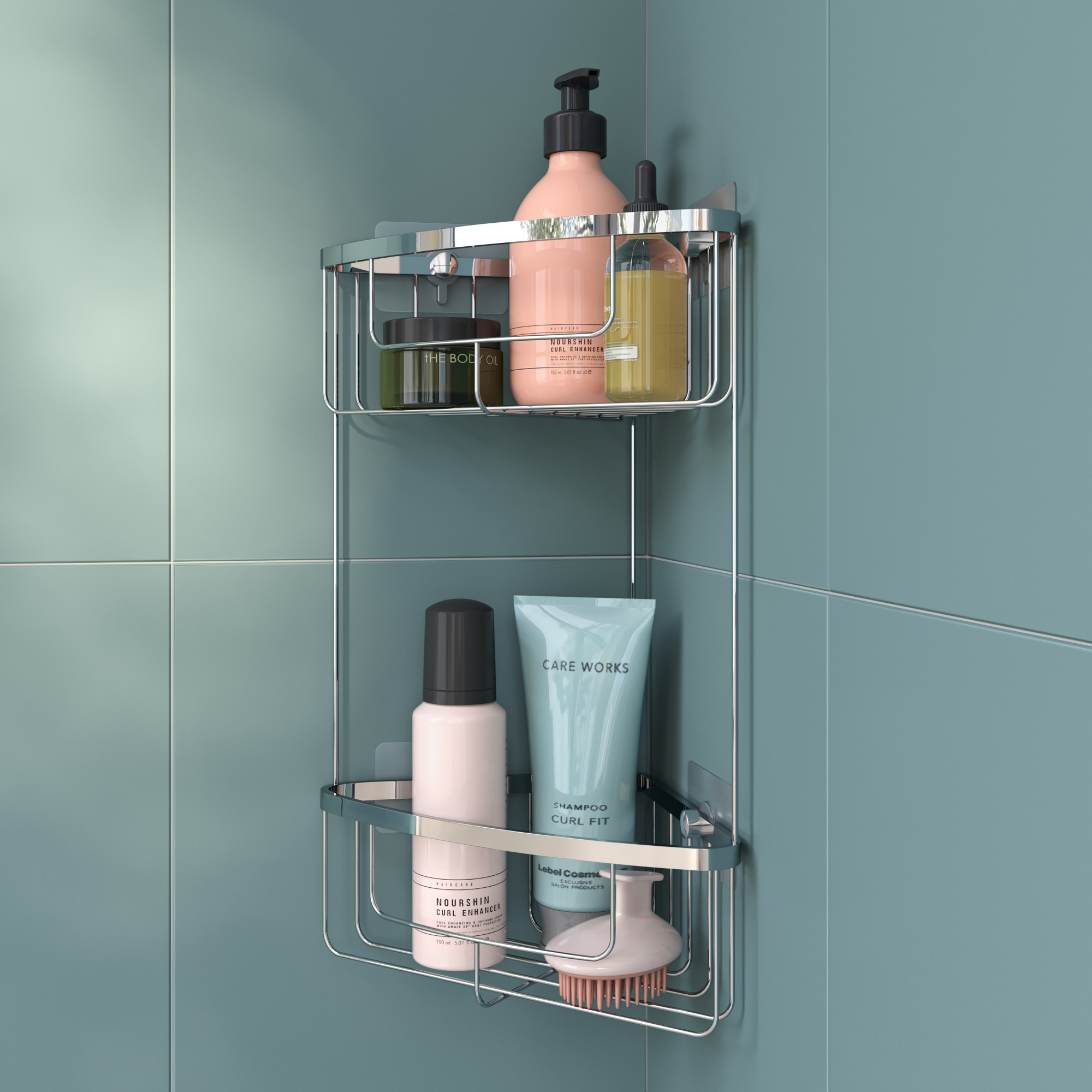 Cesto de duche canto duplo cromado Essential Sensea - 5