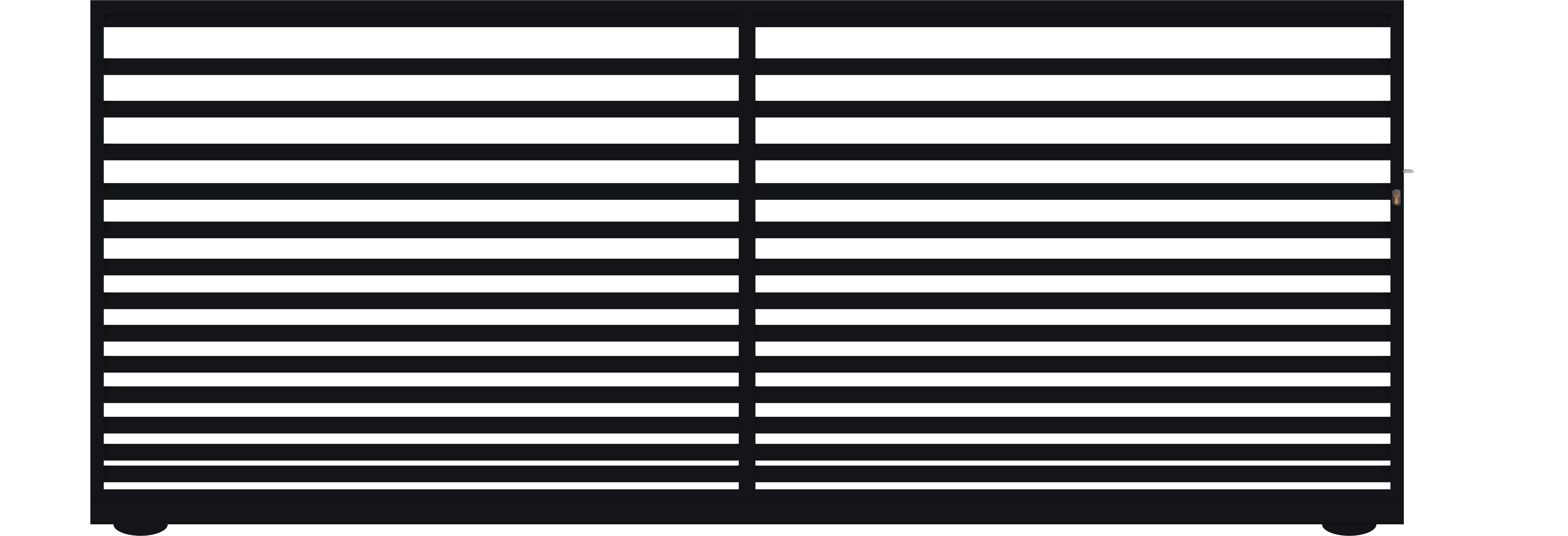Brama przesuwna bez przeciwwagi Bali II 4x1,5 m lewa czarna Polbram