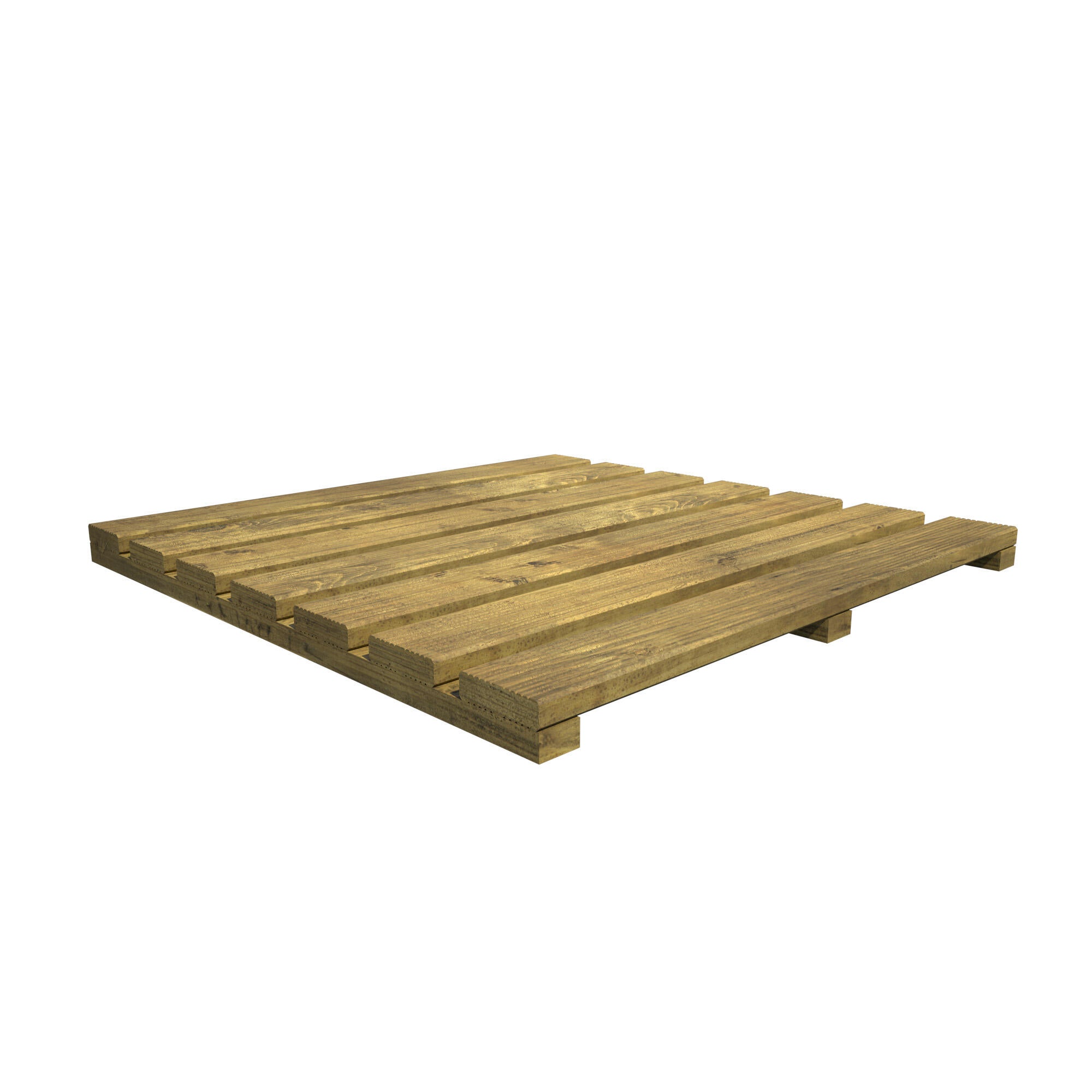 Baldosa madera de pino 50 x 50 cm y 30 mm verde CERLAND clase de uso 3 - 6