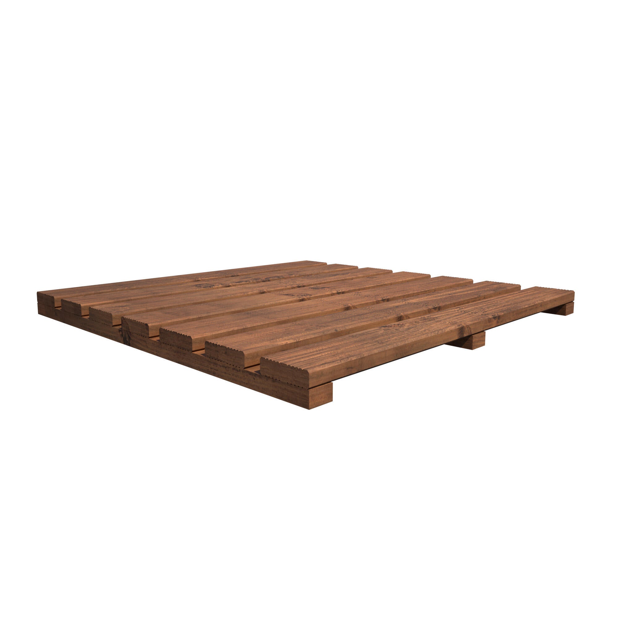 Baldosa madera de pino 50 x 50 cm y 30 mm marrón CERLAND clase de uso 3 - 5