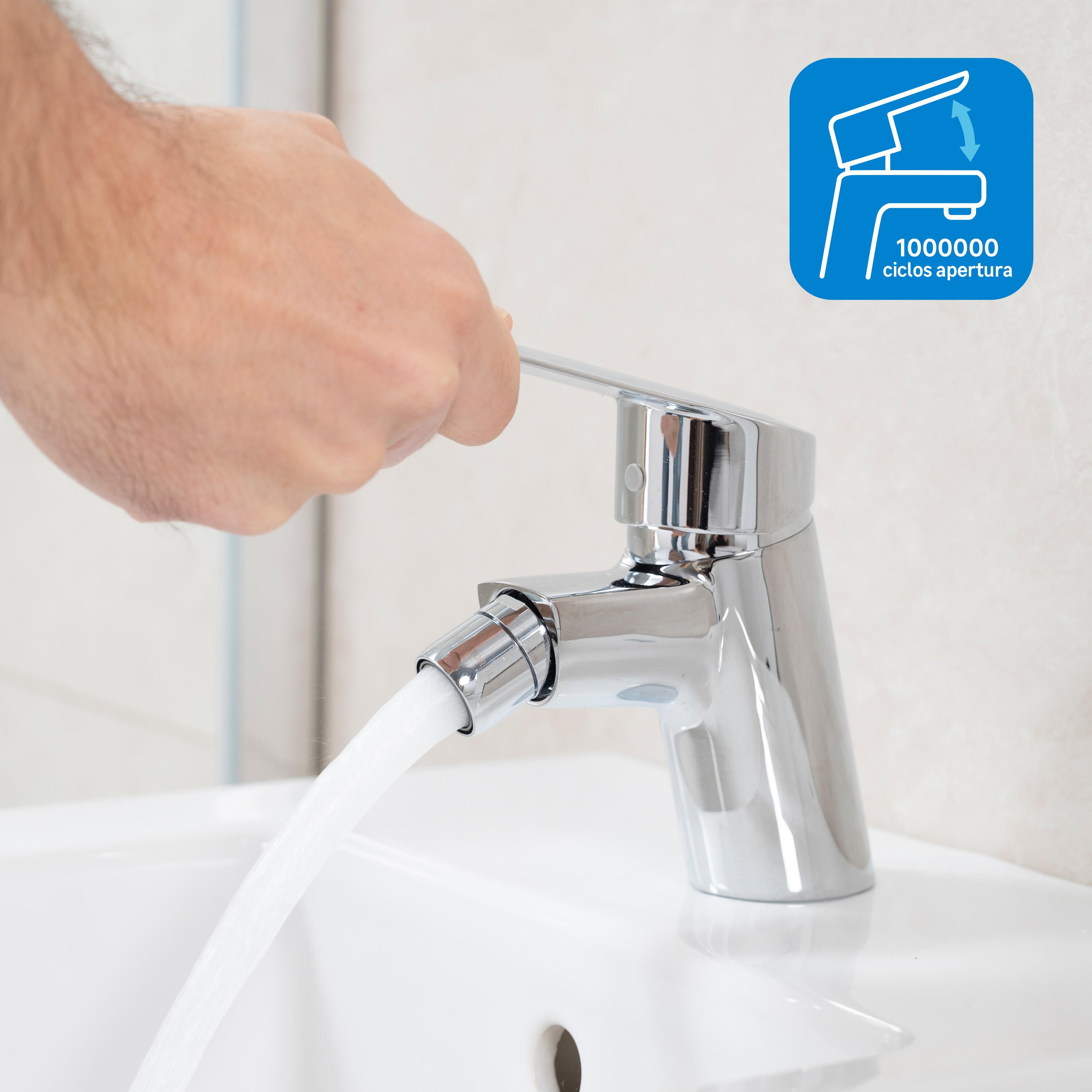 Grifo monomando de bidé ROCA Proa cromo brillo. Antical. Latón - 5