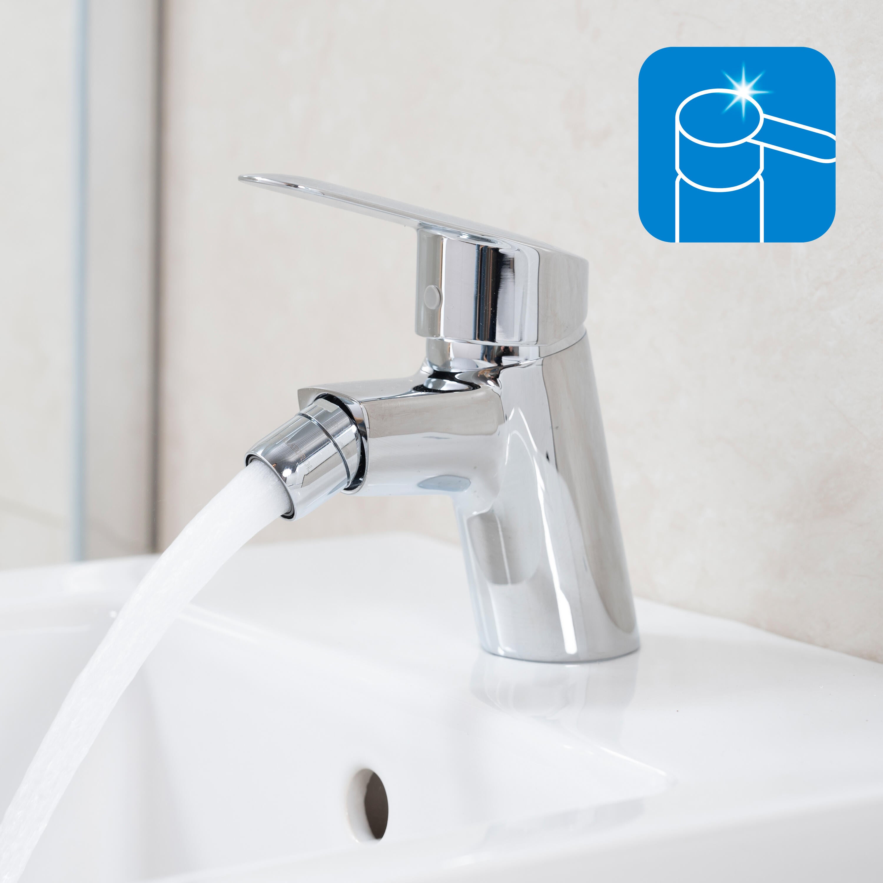 Grifo monomando de bidé ROCA Proa cromo brillo. Antical. Latón - 11