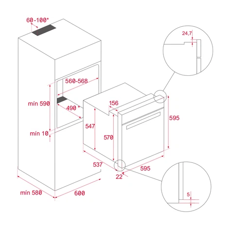 Horno TEKA HCB 6535 SS multifunción A+ 71 litros Aqualisis - 5