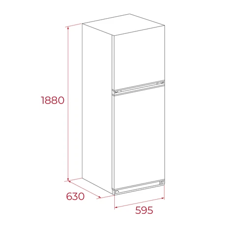 Frigorífico combinado congelador abaixo No Frost 310L cinza Teka NFL 342 C SS EU - 12