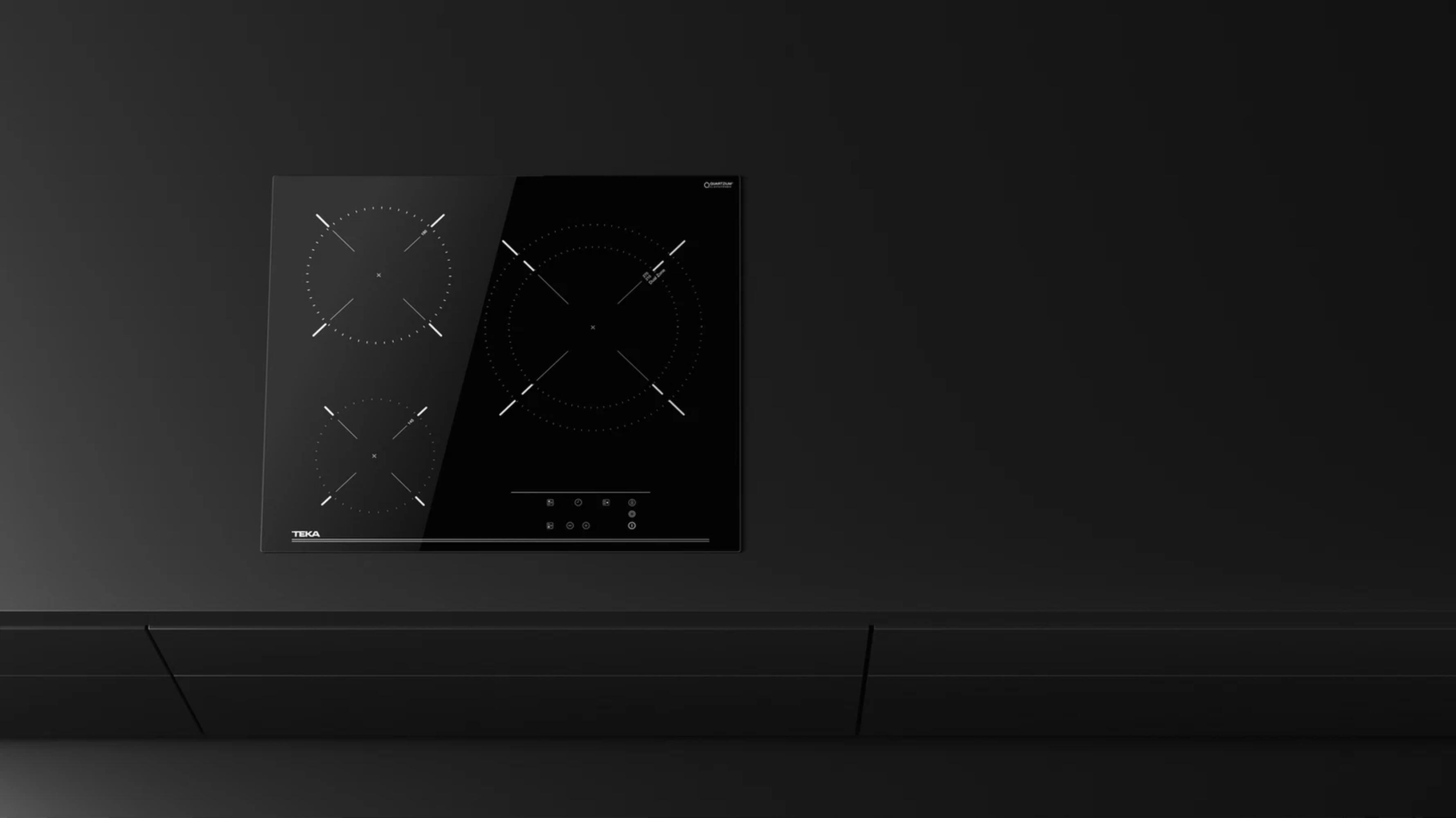 Placa vitrocerámica TEKA TB6315 con 3 zonas de cocción zona grande de 27cm 5400 W negro 60cm - 5