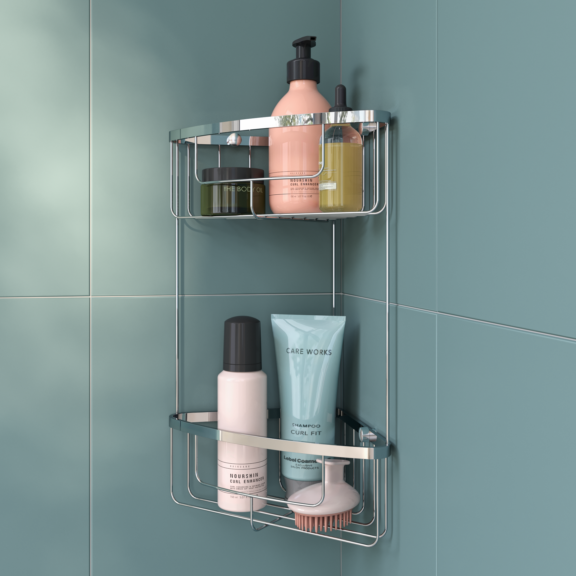 Cesto de duche canto duplo cromado Essential Sensea - 4