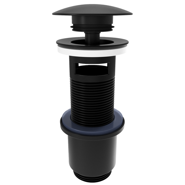 Korek umywalkowy KLIK-KLAK z przelewem czarny 80 mm CWC3B Equation