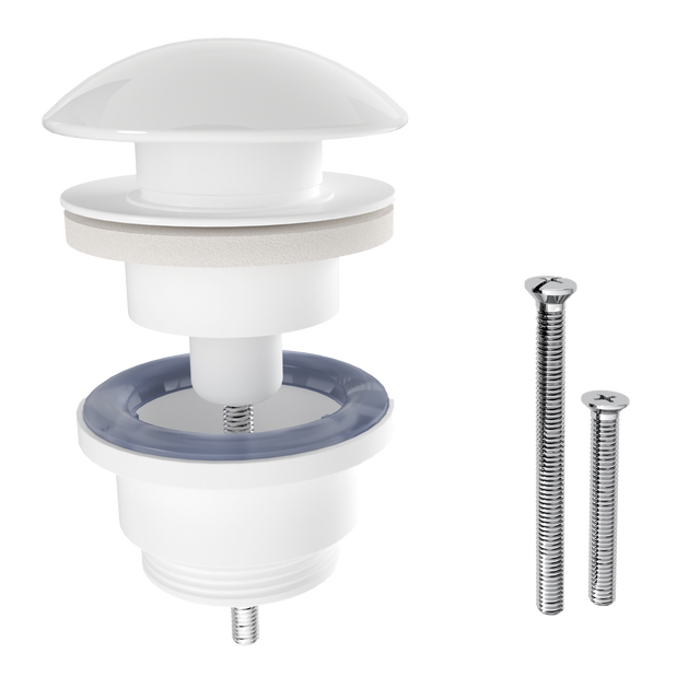 Korek KLIK KLAK uniwersalny biały do umywalki okrągły ceramiczny Equation
