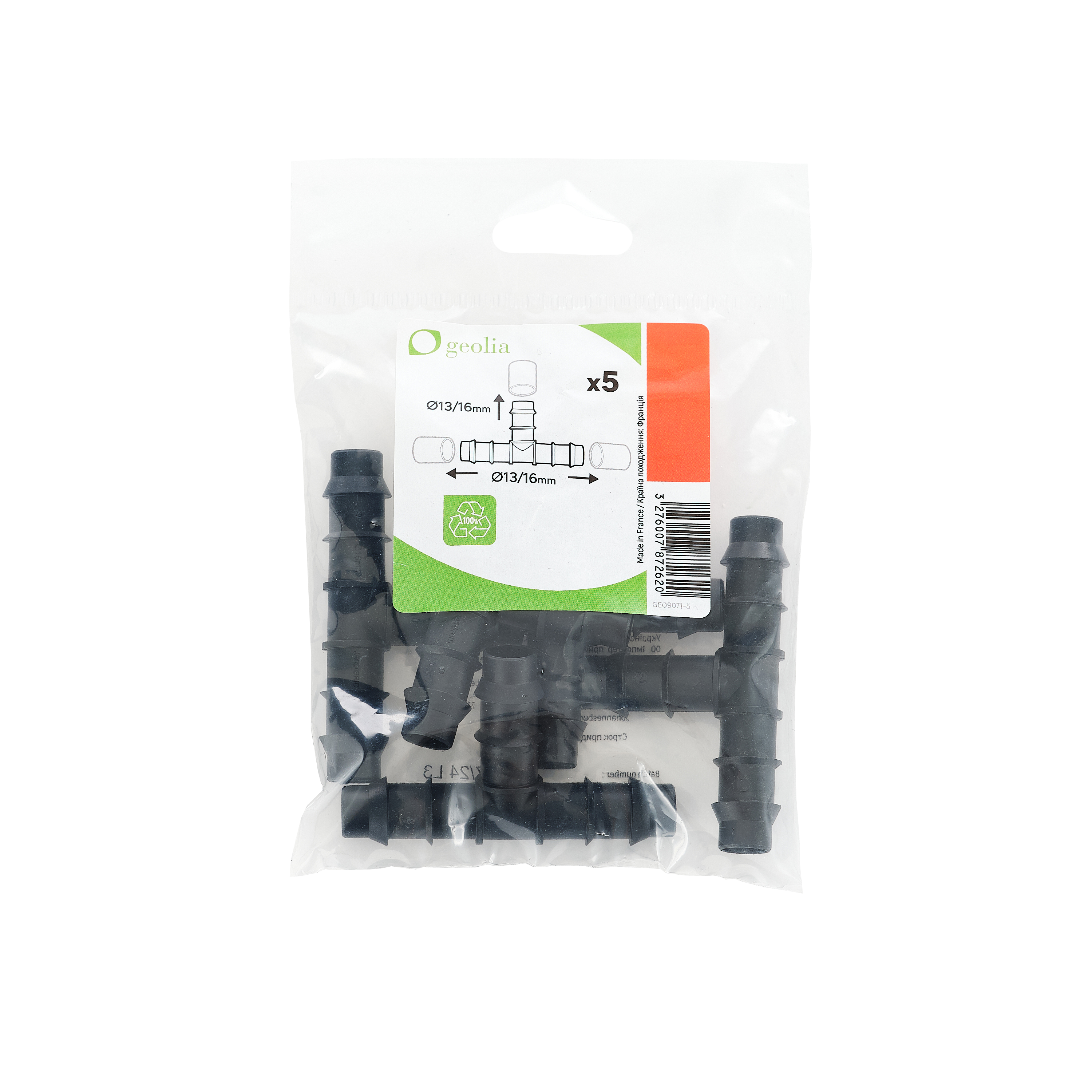 Trójnik z kolcami do nawadniania kropelkowego 16 mm 5 szt. Geolia