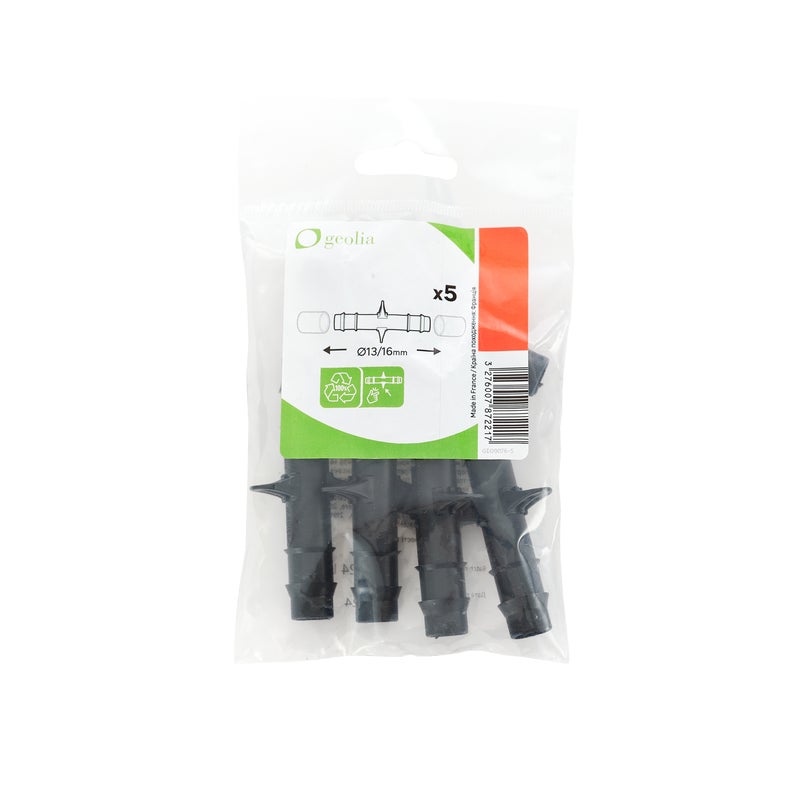 Zacisk do rury nawadniania kropelkowego 16 mm 5 szt Geolia