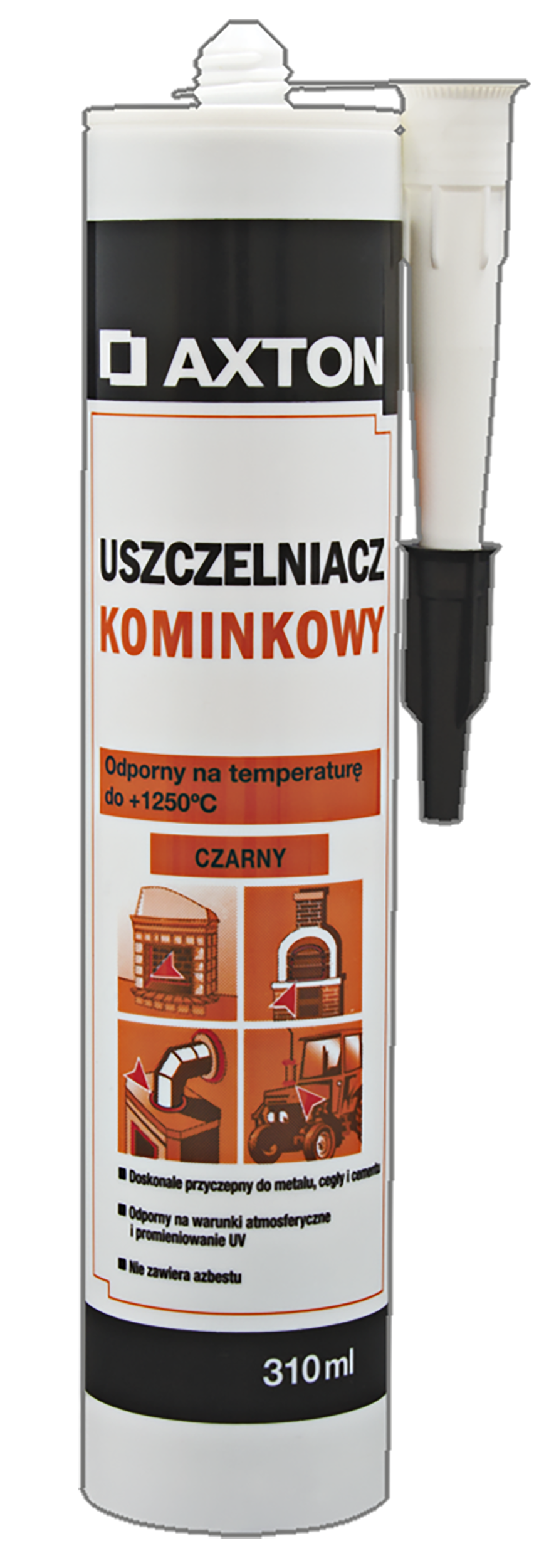 Uszczelniacz kominkowy 1250 STC 310 ml czarny - 2