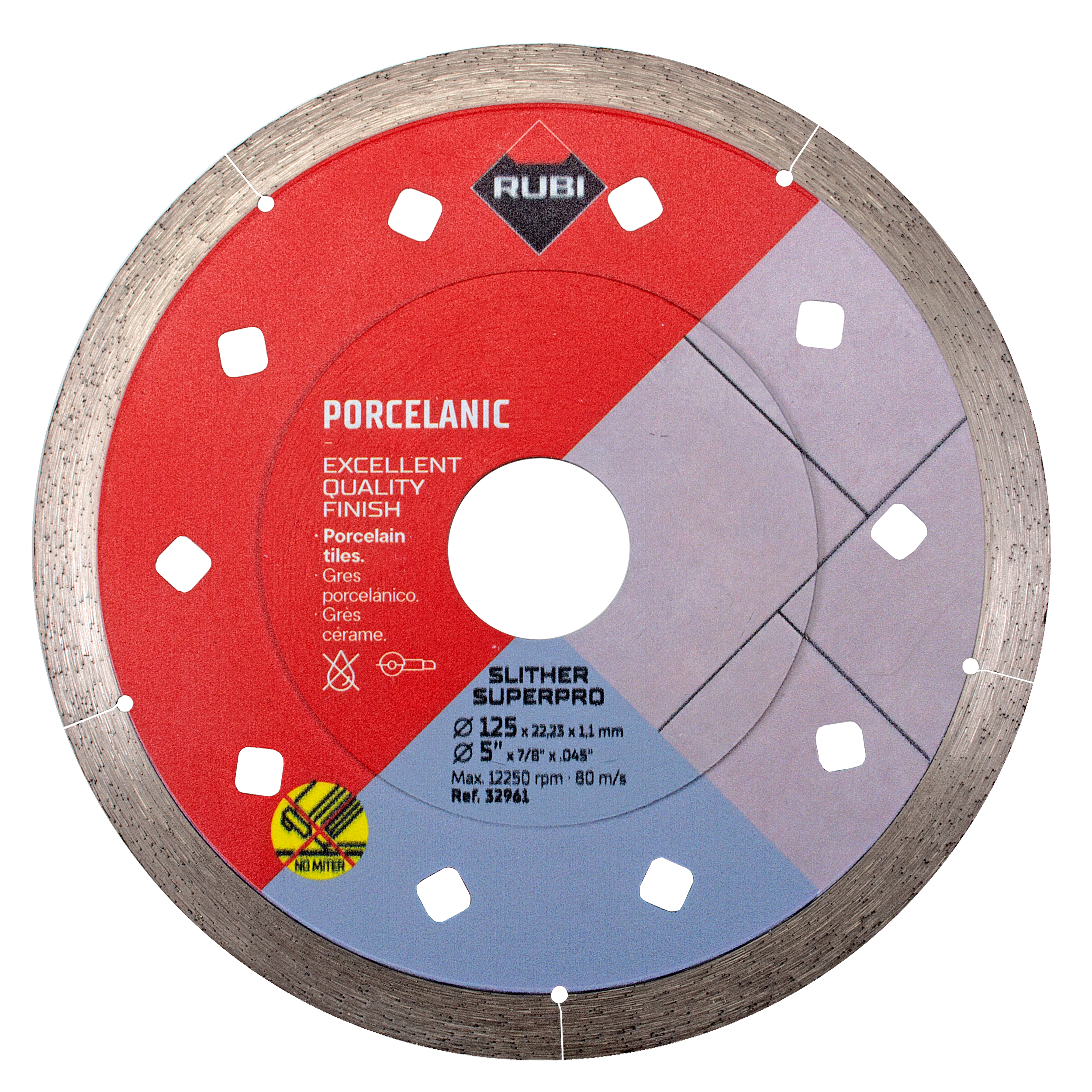 Tarcza diamentowa do gresu 125x22,2 mm Rubi