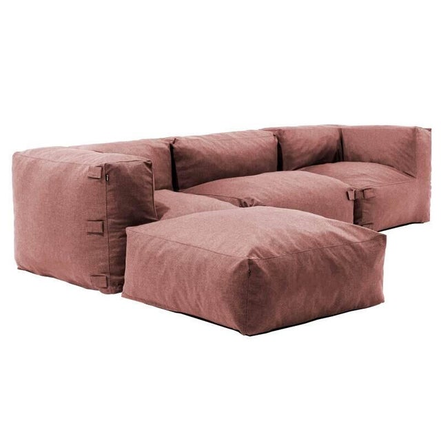 Lot canapé 3 personnes et méridienne MIXI terracotta OVIALA
