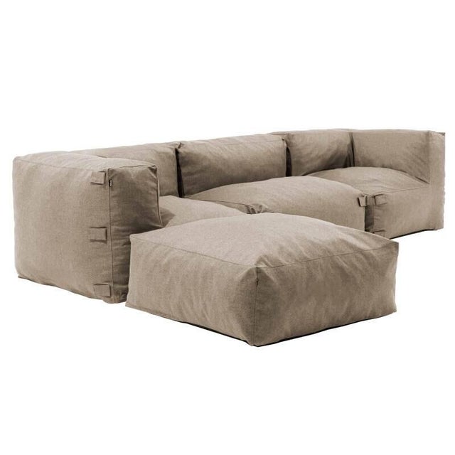 Lot canapé 3 personnes et méridienne MIXI beige OVIALA