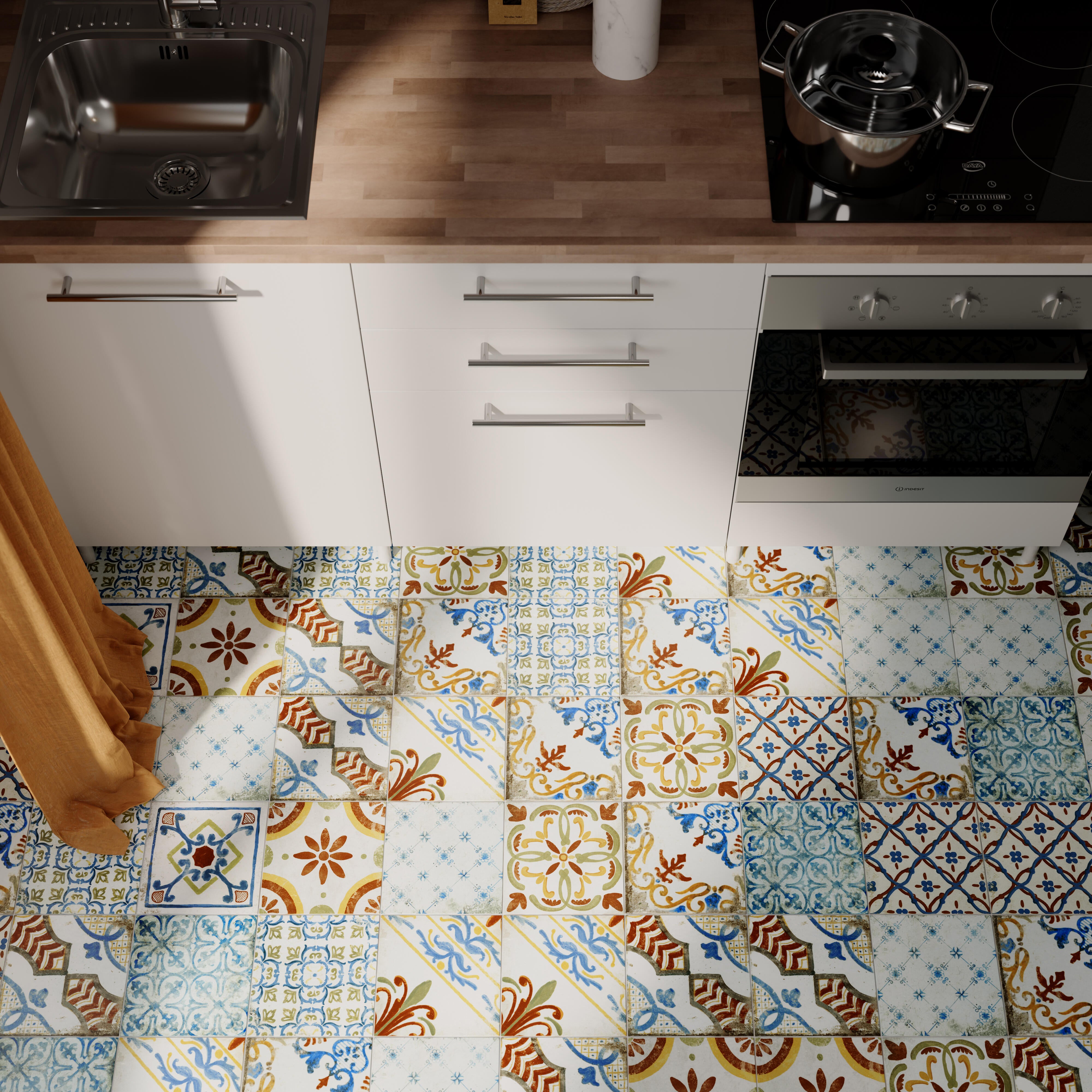 Piastrella da rivestimento interno 20 x 20 cm Sp. 8.2 mm Amalfi in gres porcellanato smaltato multicolore lucido traffico intenso (pei 4/5) 1.36 mq - 3