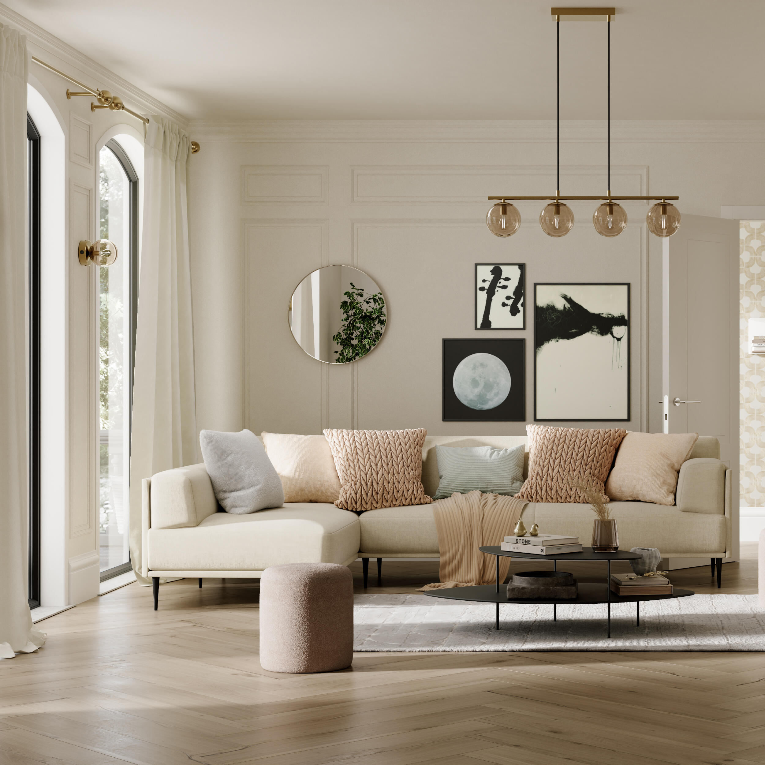 Espelho Inspire glam d60cm dourado - 3