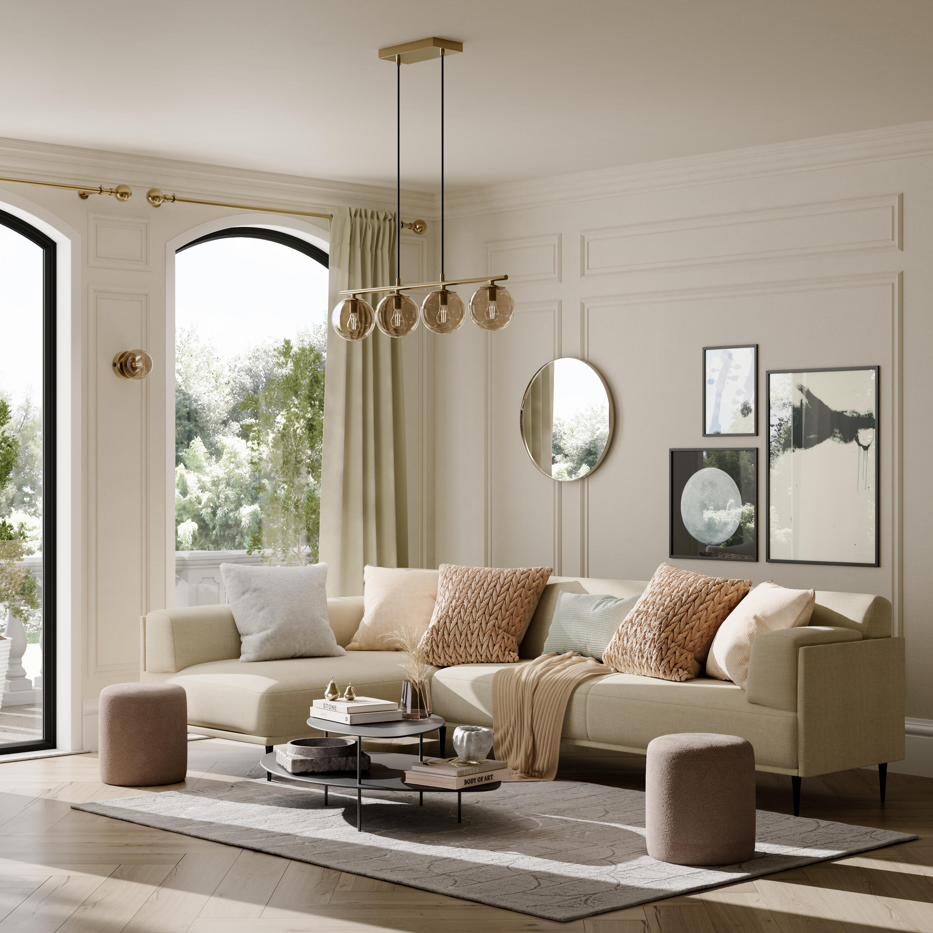 Espelho Inspire glam d60cm dourado - 2