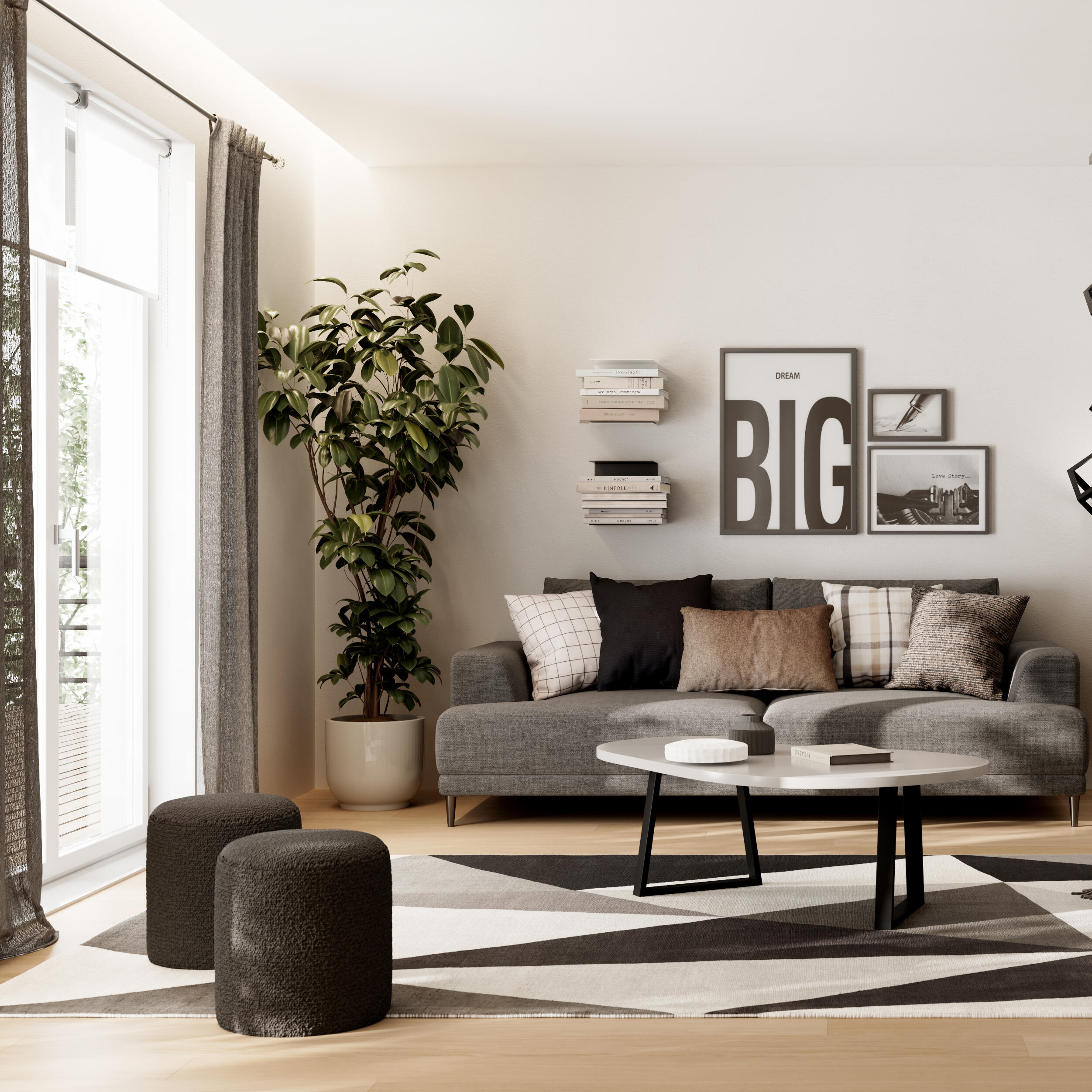 Gamba per mobili fissa TRAPEZIO STEELMI in acciaio nero opaco H 40 cm - 6