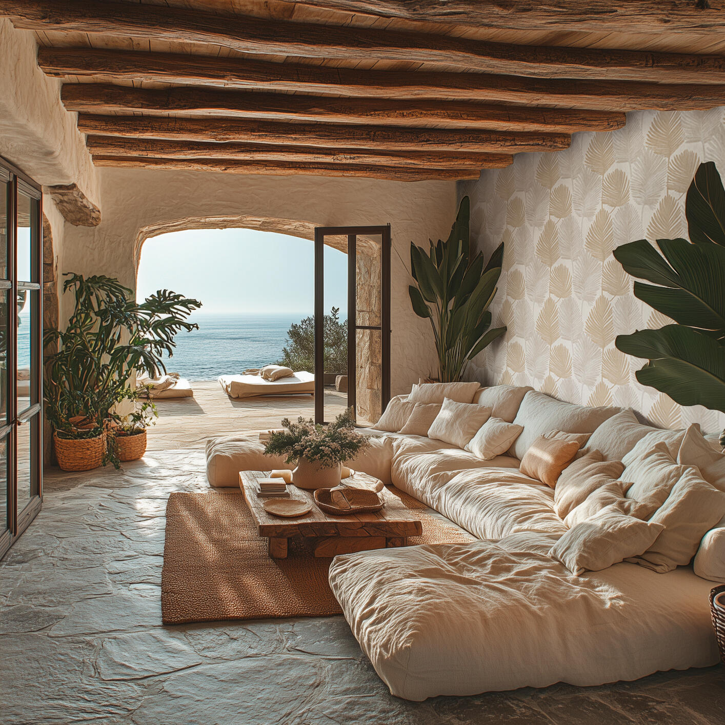 Papier peint intissé Algarve beige, cuivre, marron - 6