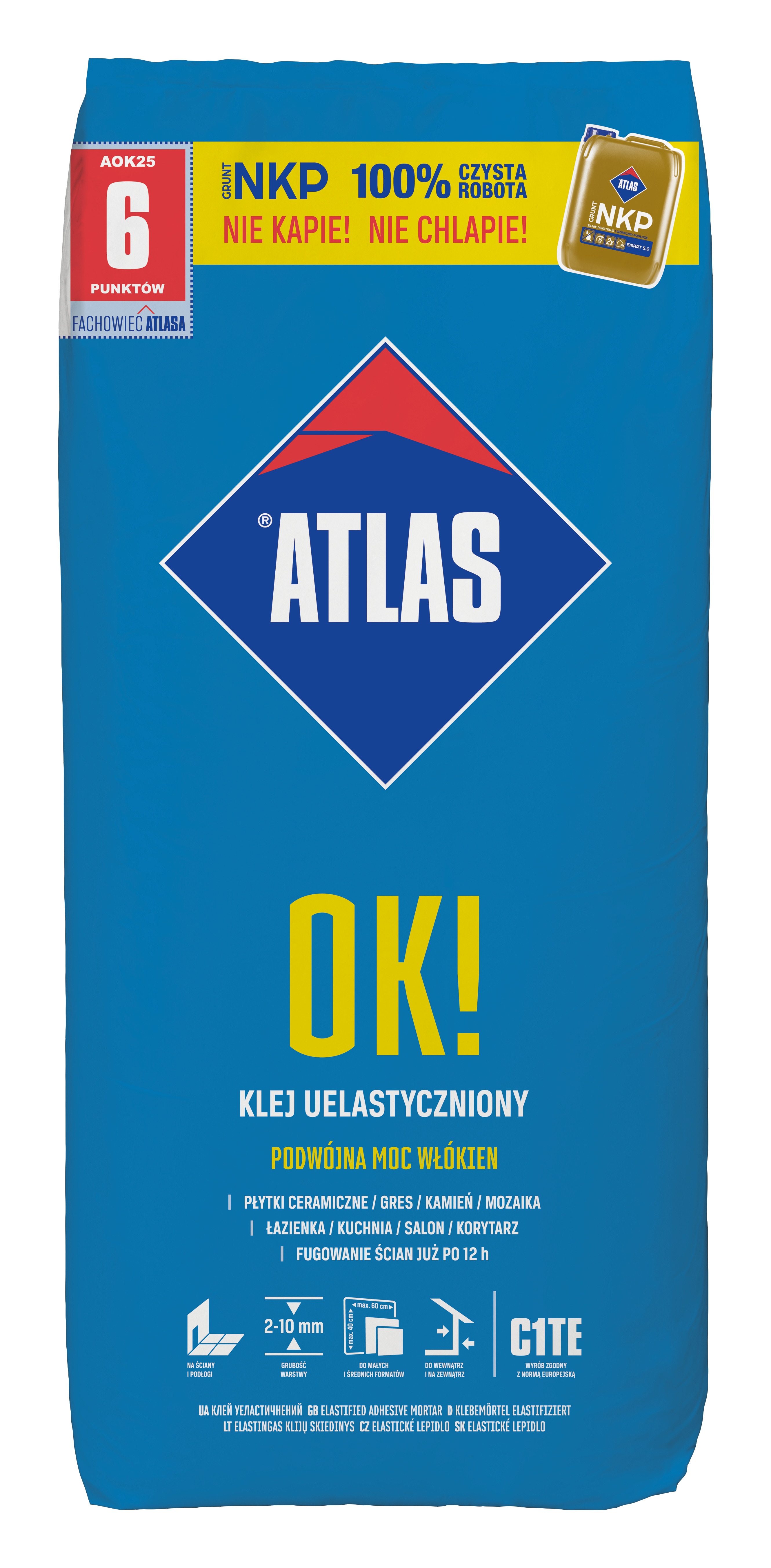 Zaprawa klejowa uelastyczniona OK 25 kg Atlas - Leroy Merlin