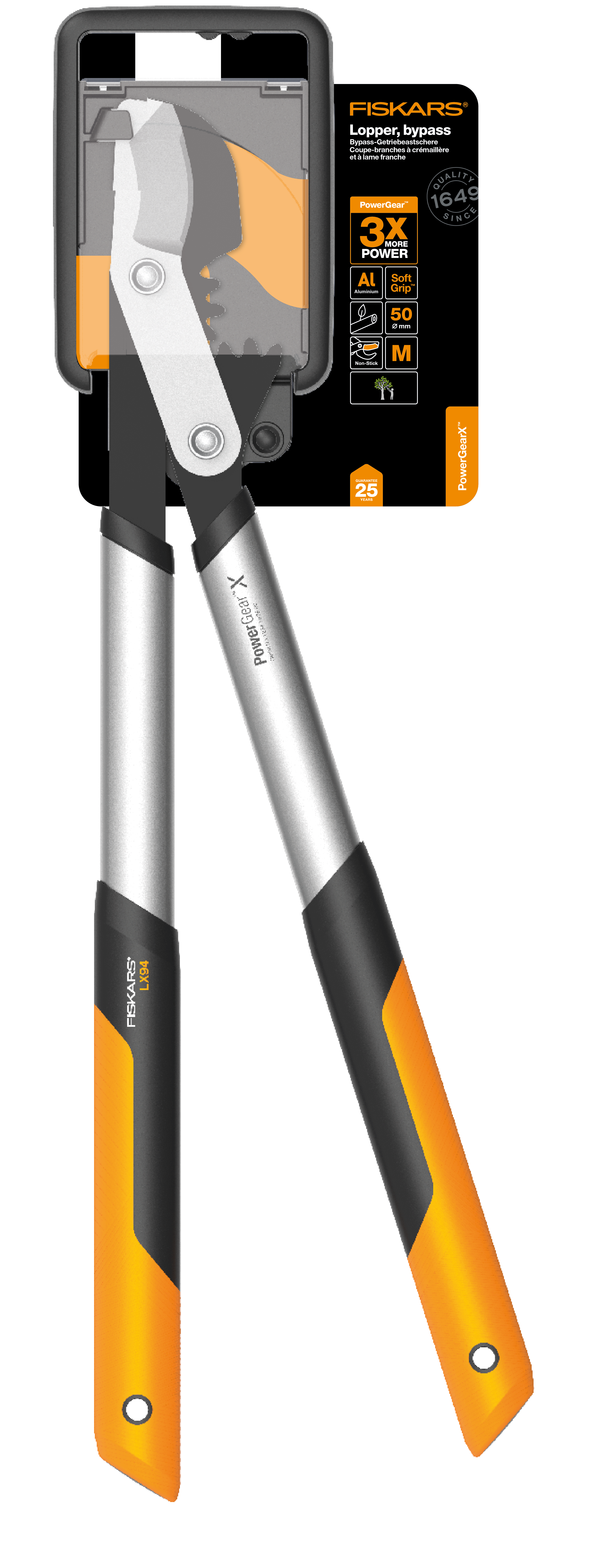 Sekator dźwigniowy nożycowy Fiskars LX94 PowergearX rozmiar M - 13