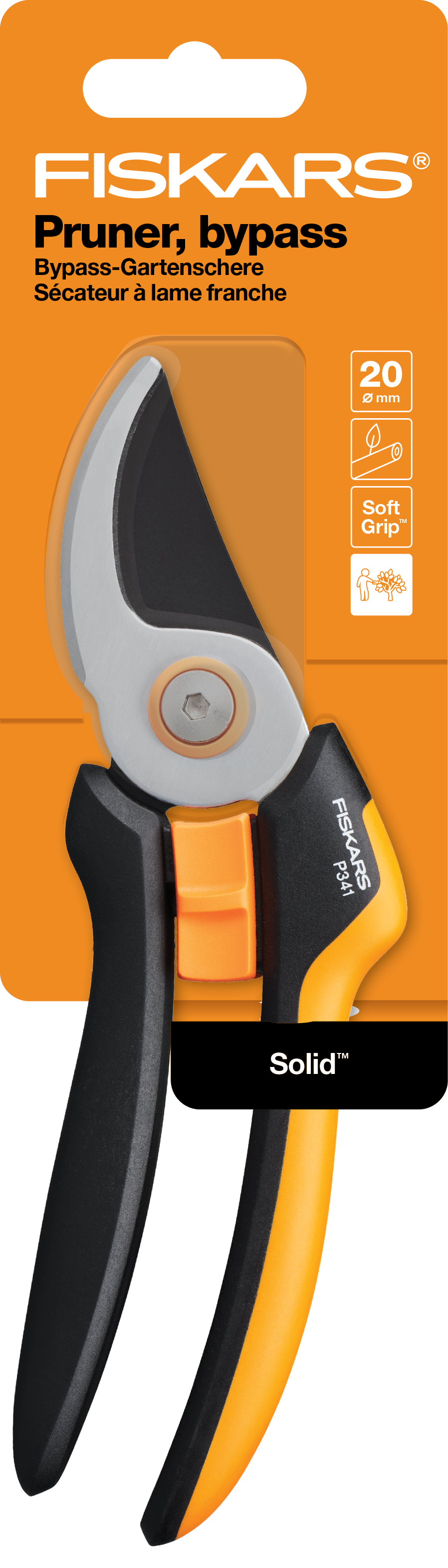 Sekator nożycowy do gałęzi P341 Solid Fiskars - 8