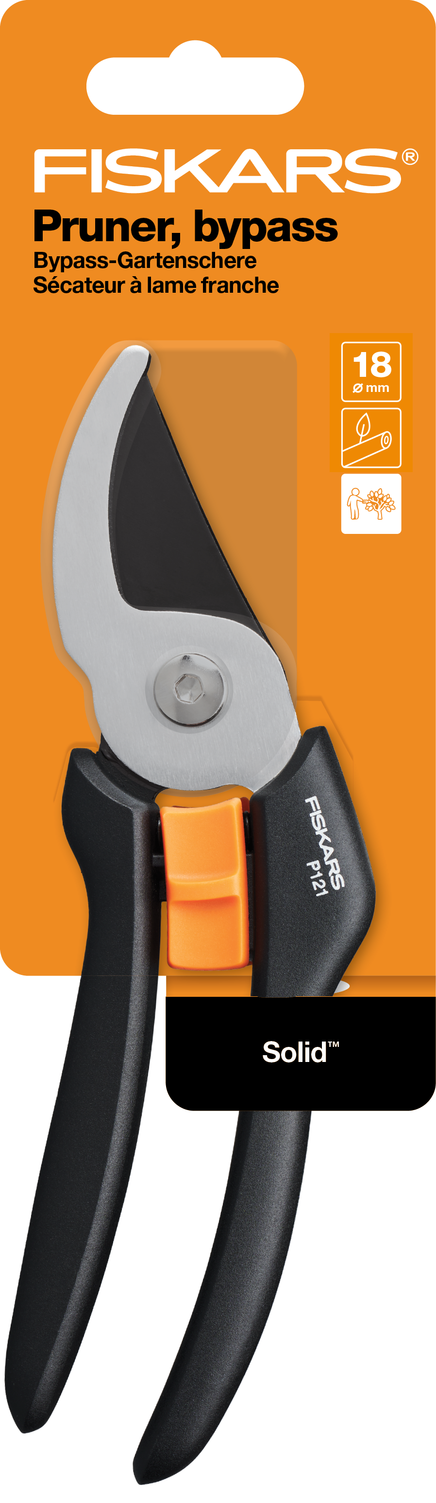 Sekator nożycowy do gałęzi P121 Solid Fiskars - 6