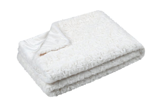 Plaid Brume, blanc l.130 x L.150 cm