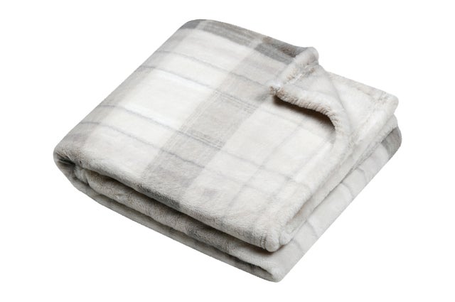 Plaid Scotland, beige l.130 x L.160 cm