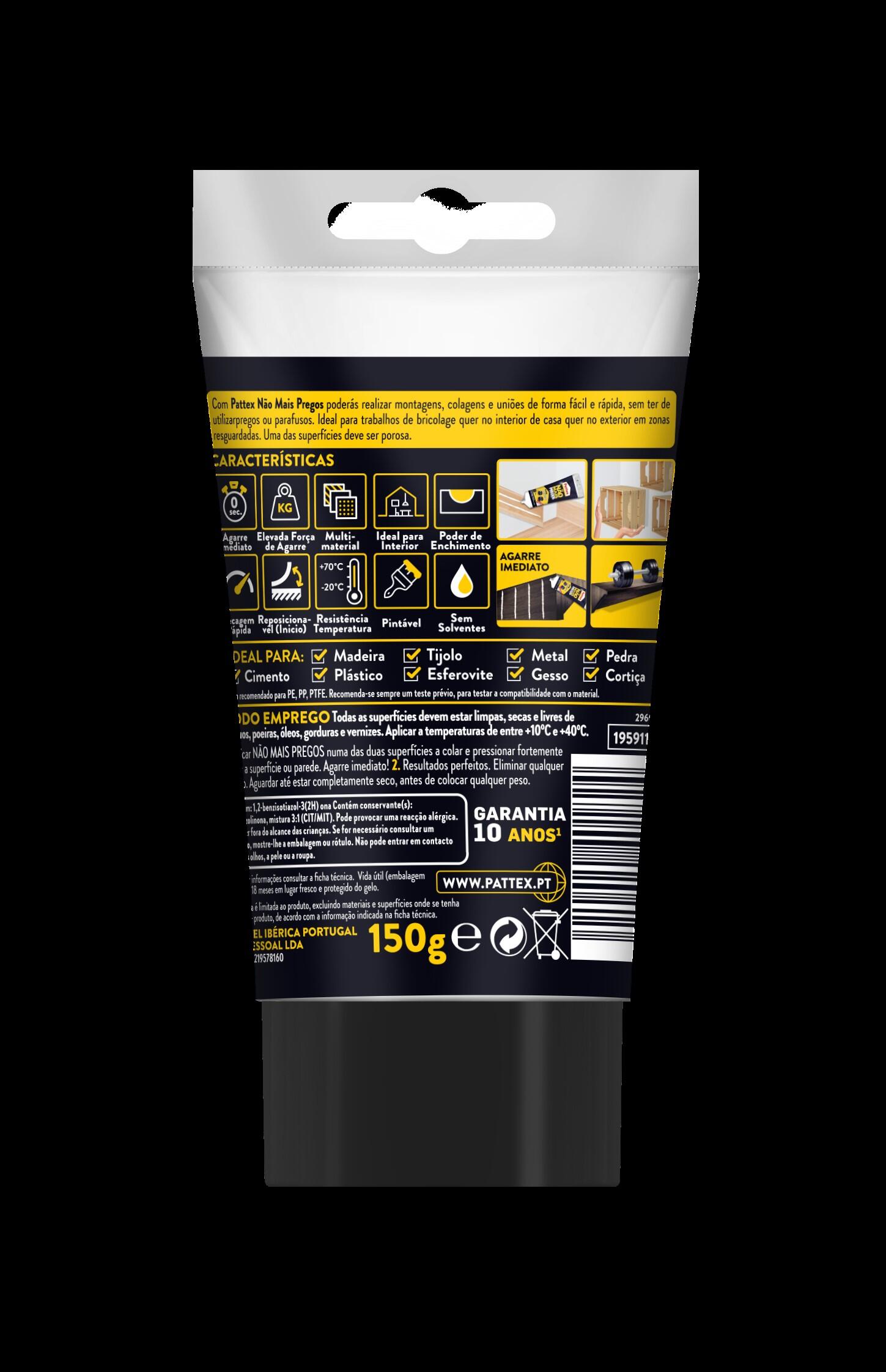 Cola de montagem PATTEX NÃO MAIS PREGOS 150GR - 6