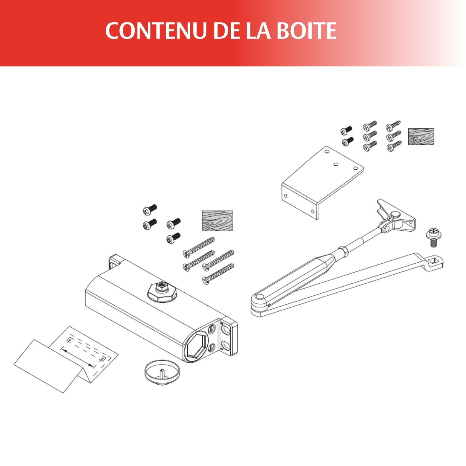 Ferme-porte à compas VACHETTE Dc 110/gd , aluminium verni - 6