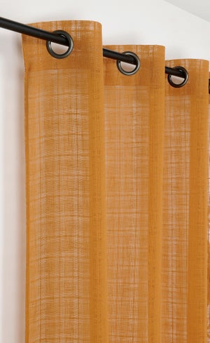 Cortinas De Gasa Con Ojales 2 Uds Marrón 140x260 Cm | Leroy Merlin