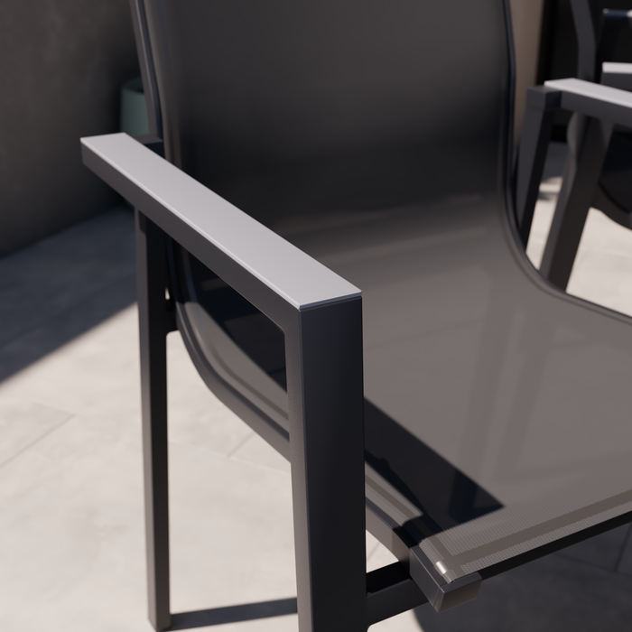 Fotel ogrodowy Odyssea Gamma antracytowy aluminiowy Naterial