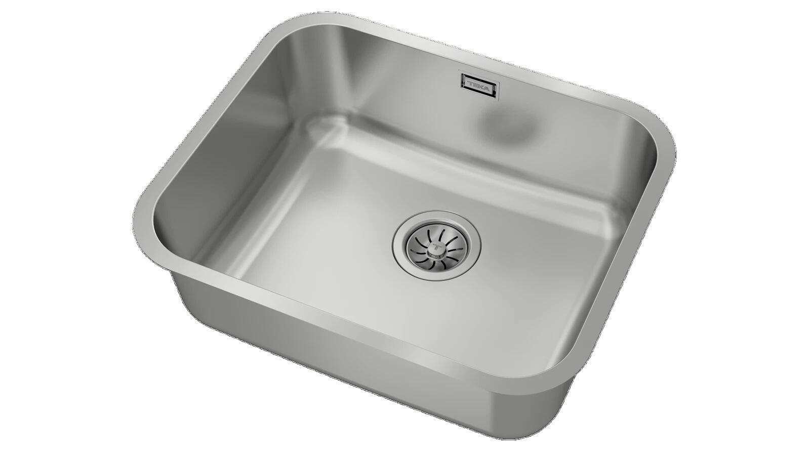 Lava-louça 1 cuba sem escorredor 54 x 44 cm inox cinza Teka - 11