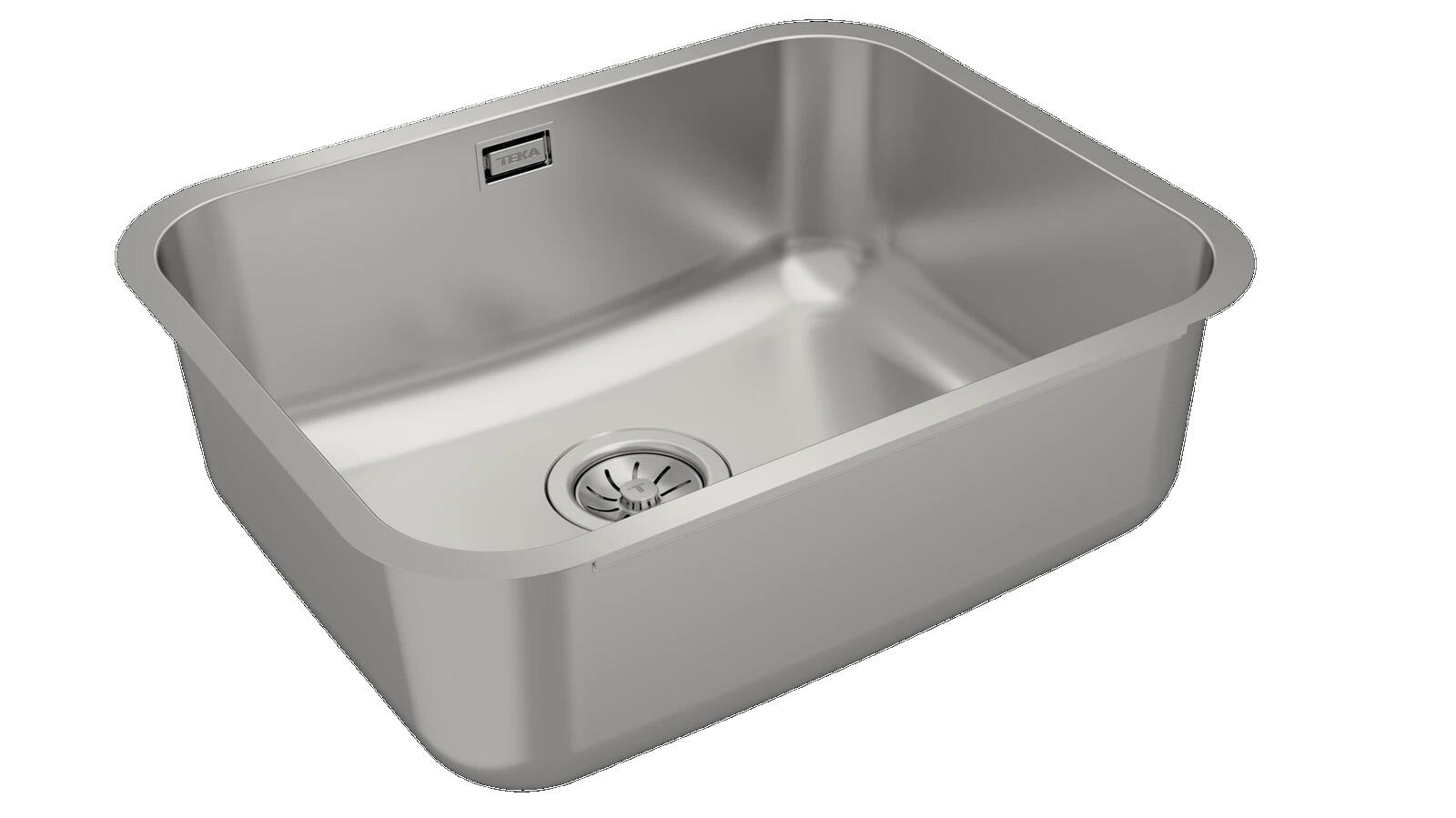 Lava-louça 1 cuba sem escorredor 54 x 44 cm inox cinza Teka - 8