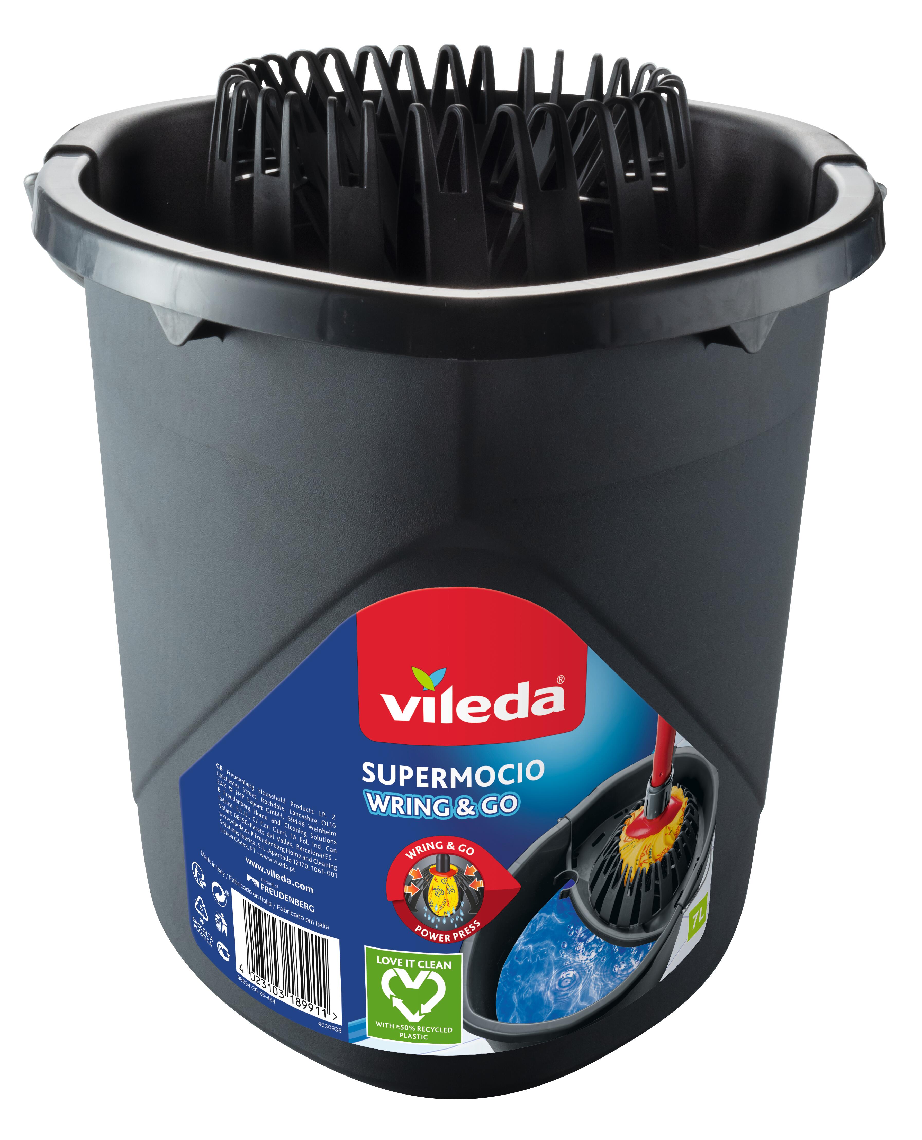 Cubo de fregar con escurridor wring and go vileda 7 litros