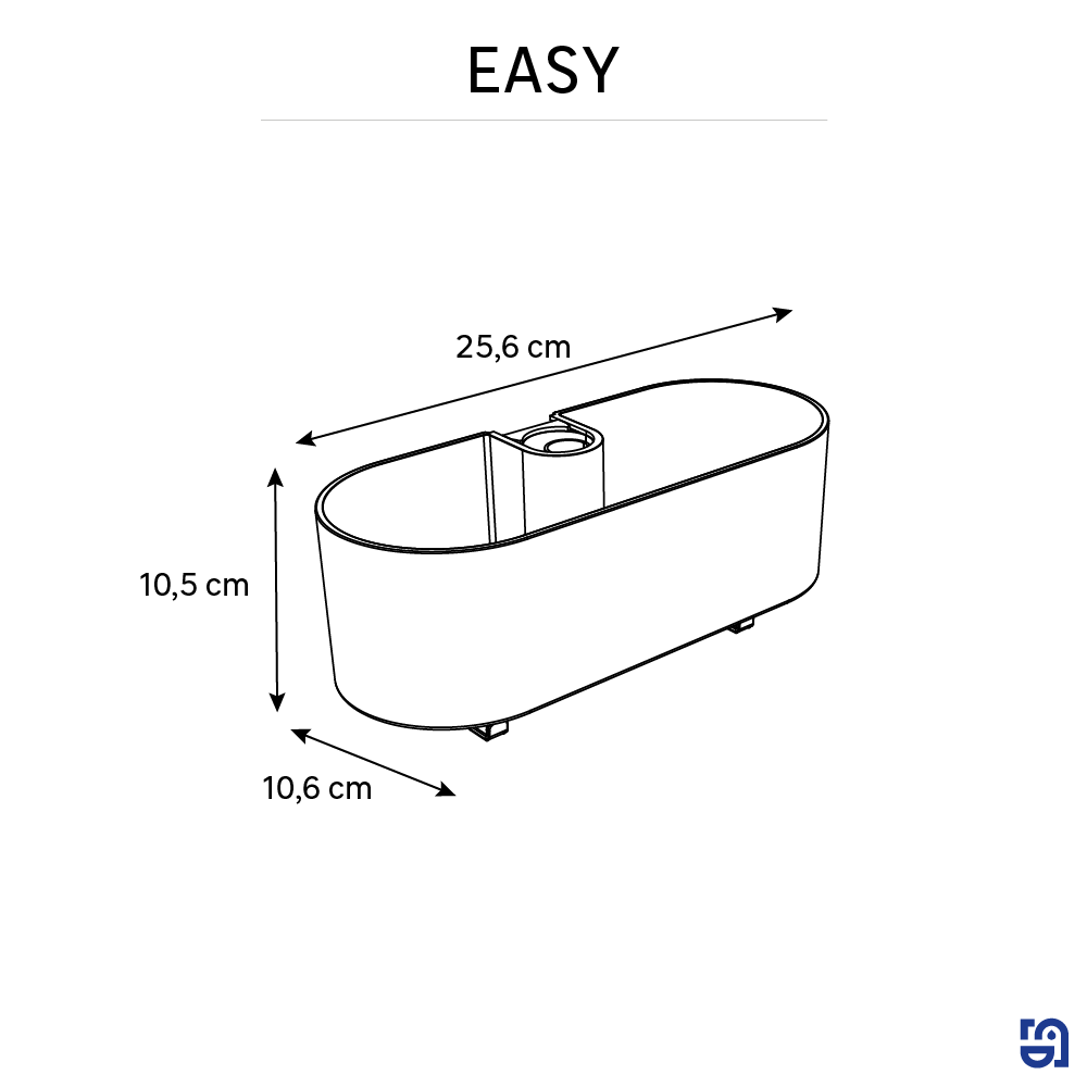 Organizador de ducha Easy blanco 25.6x10.6x10.6 cm - 2