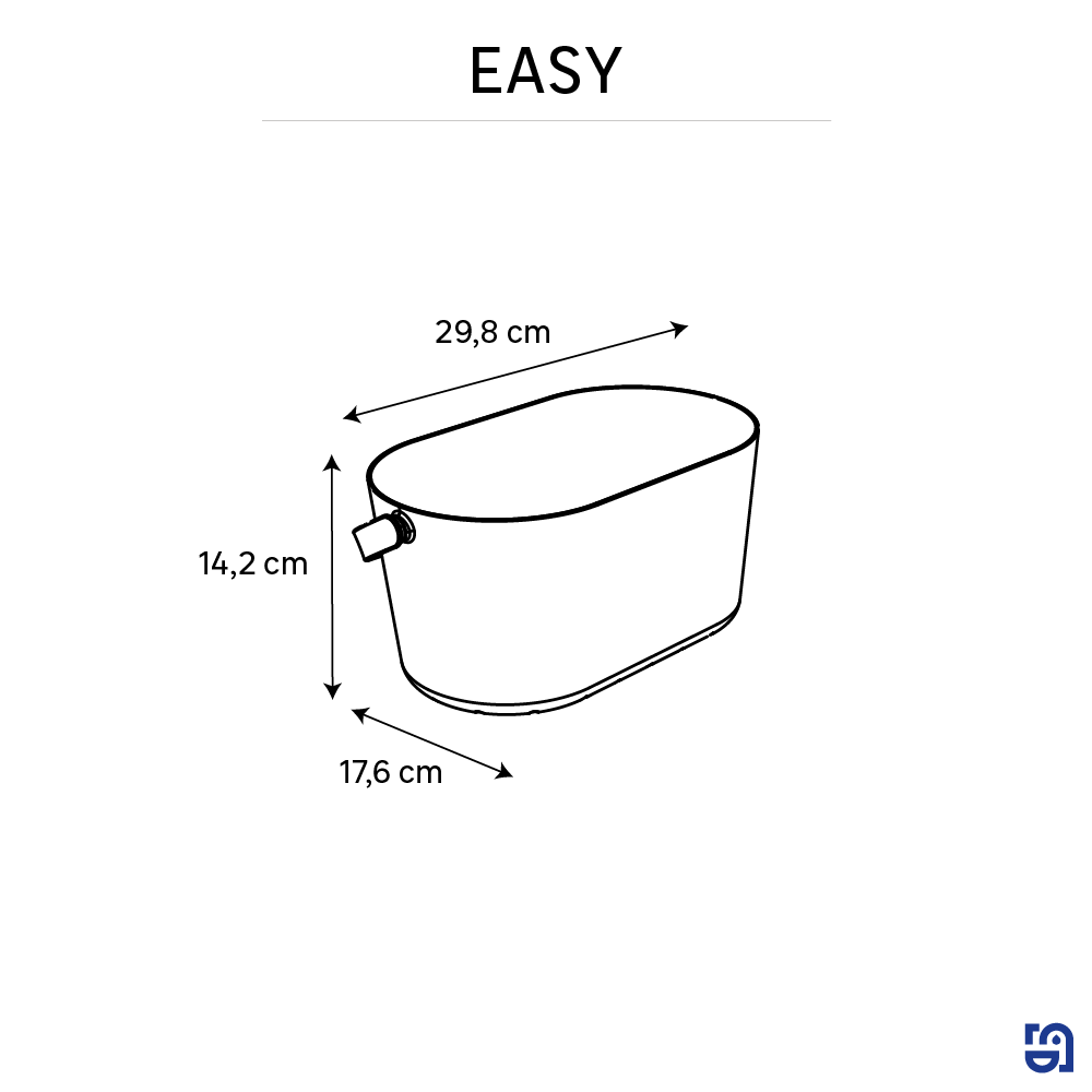 Organizador de ducha Easy blanco 29.8x14.2x17.6 cm - 2