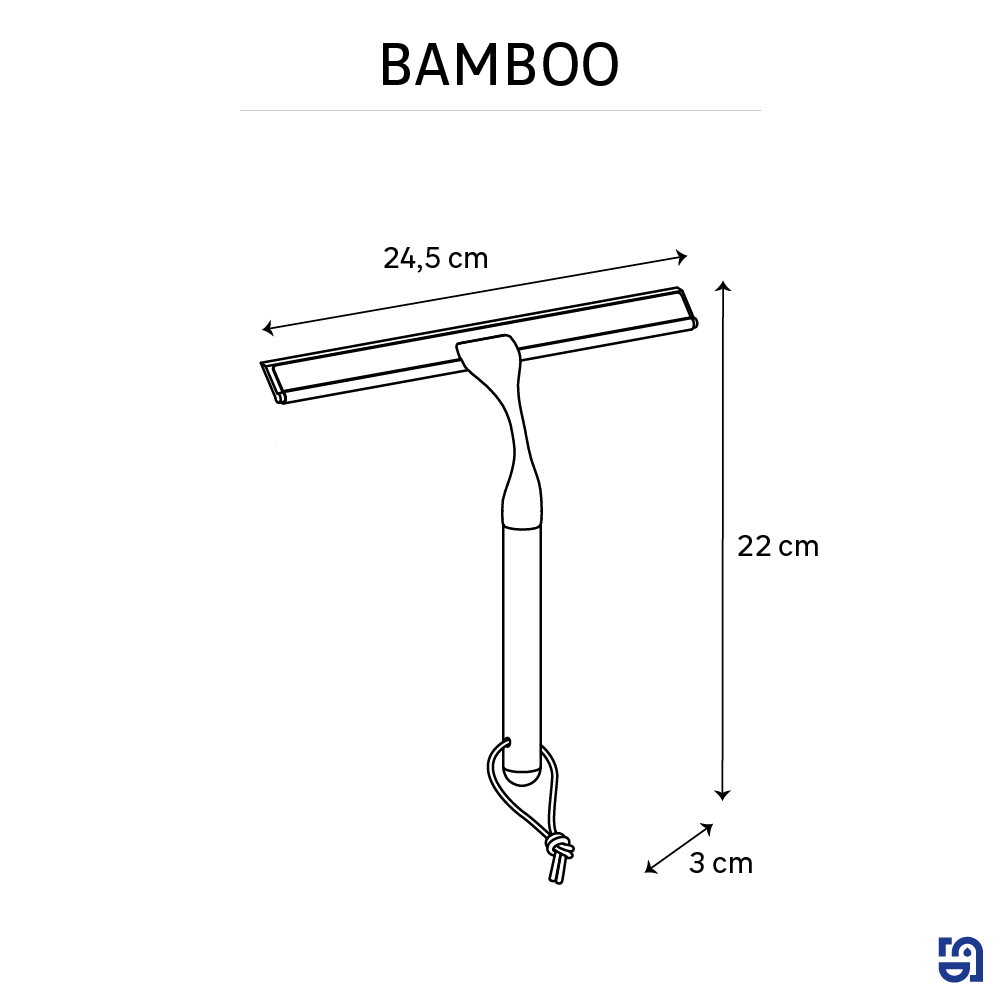 Raclette pour porte de douche à suspendre Bamboo blanc - 2
