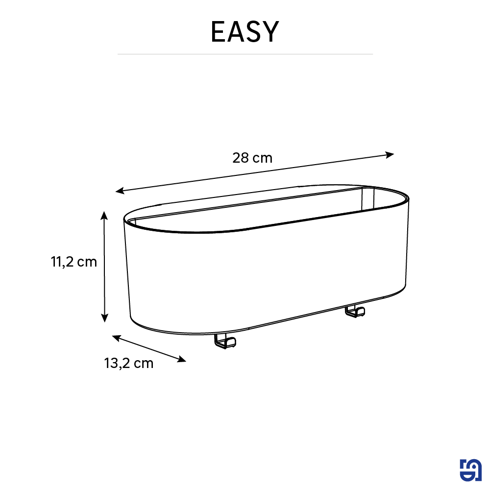 Organizador de ducha Easy blanco 28x11.2x13.2 cm - 2