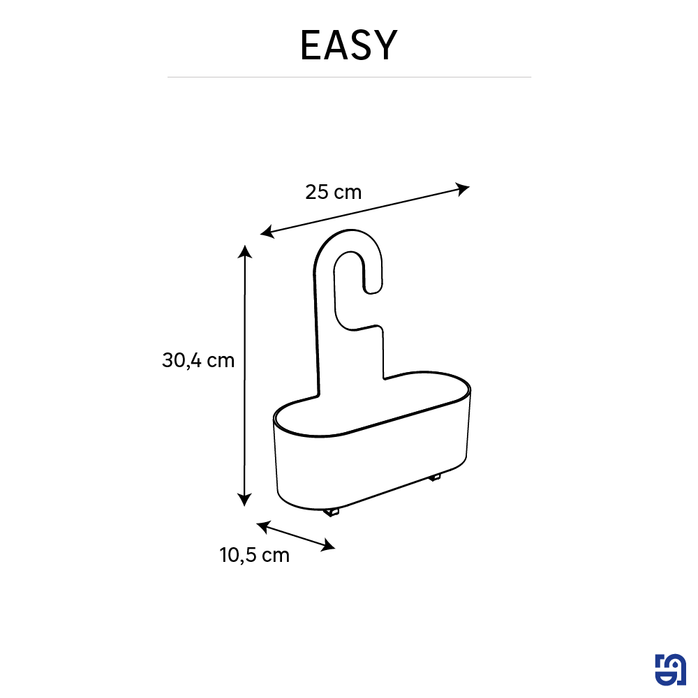 Etagère de douche blanche à suspendre au mitigeur easy SENSEA - 3