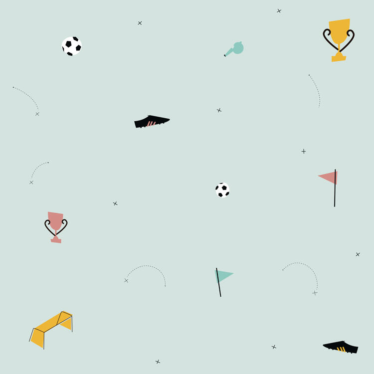 Papel pintado vinilo adhesivo Infantil Futbol verde  MOTIF 129cmx2.6m lavable apto para cocinas o baños - 3