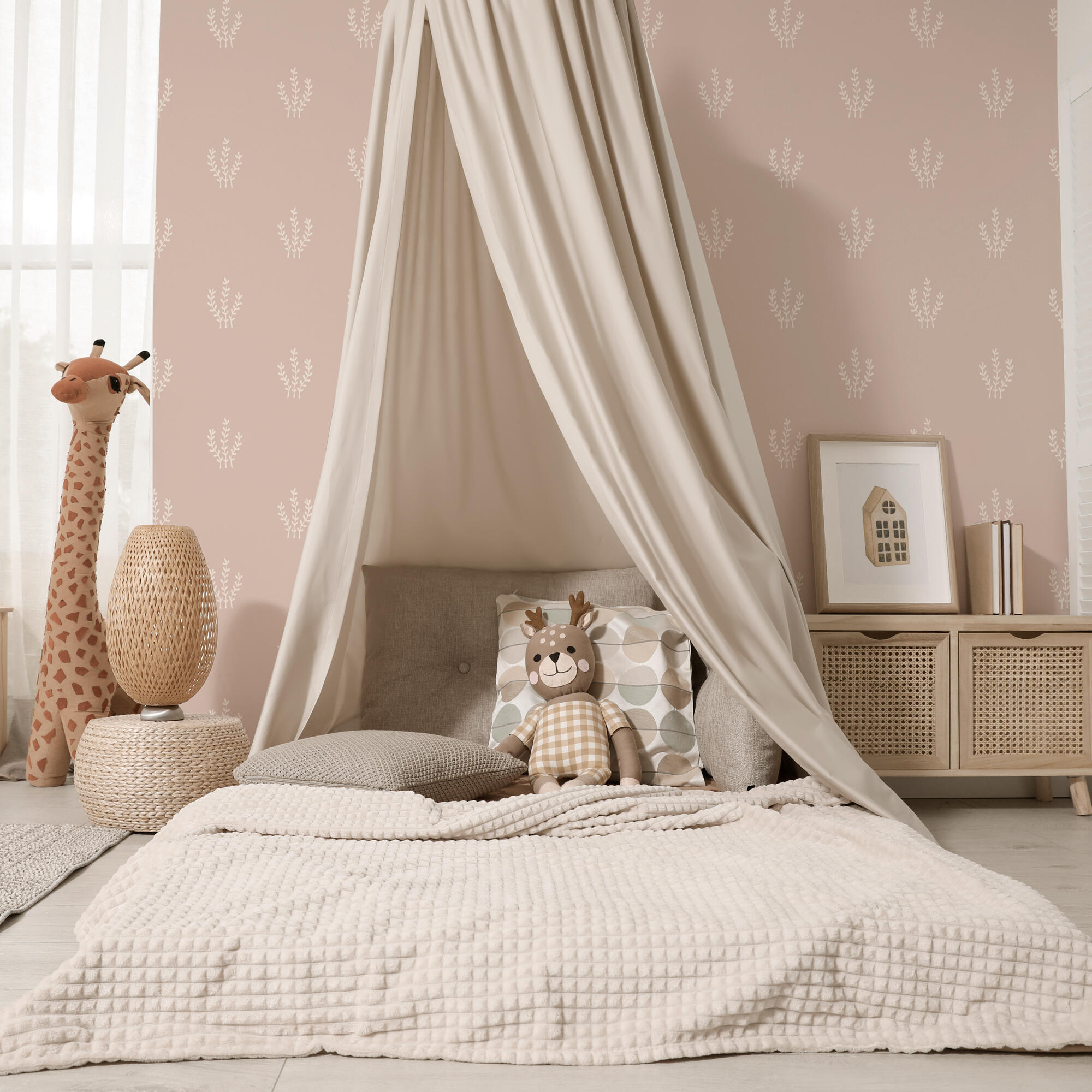 Papel pintado autoadhesivo vinilo infantil olivia rosa