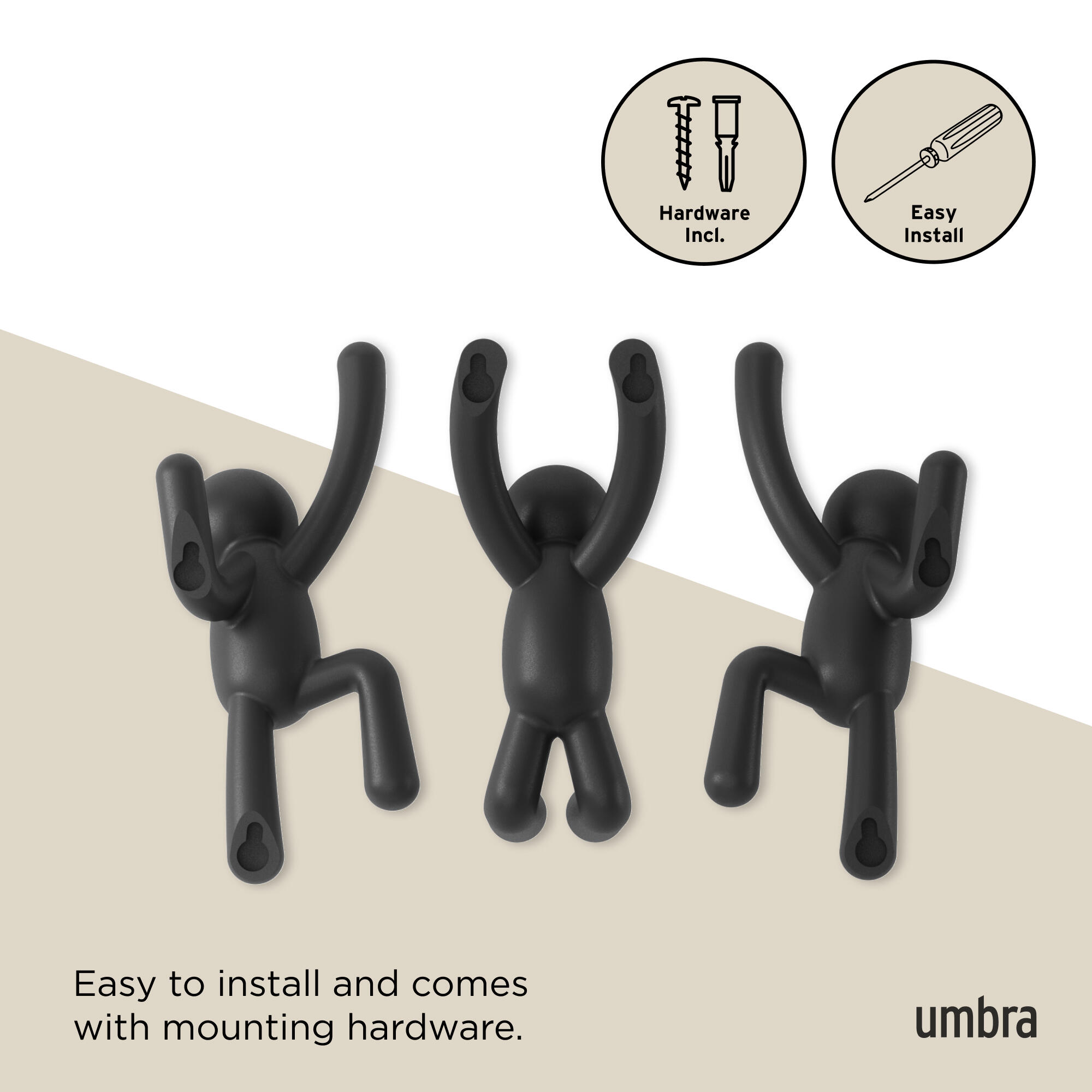 Figurine Buddy, noir H.16.5 x l.9 cm - 7