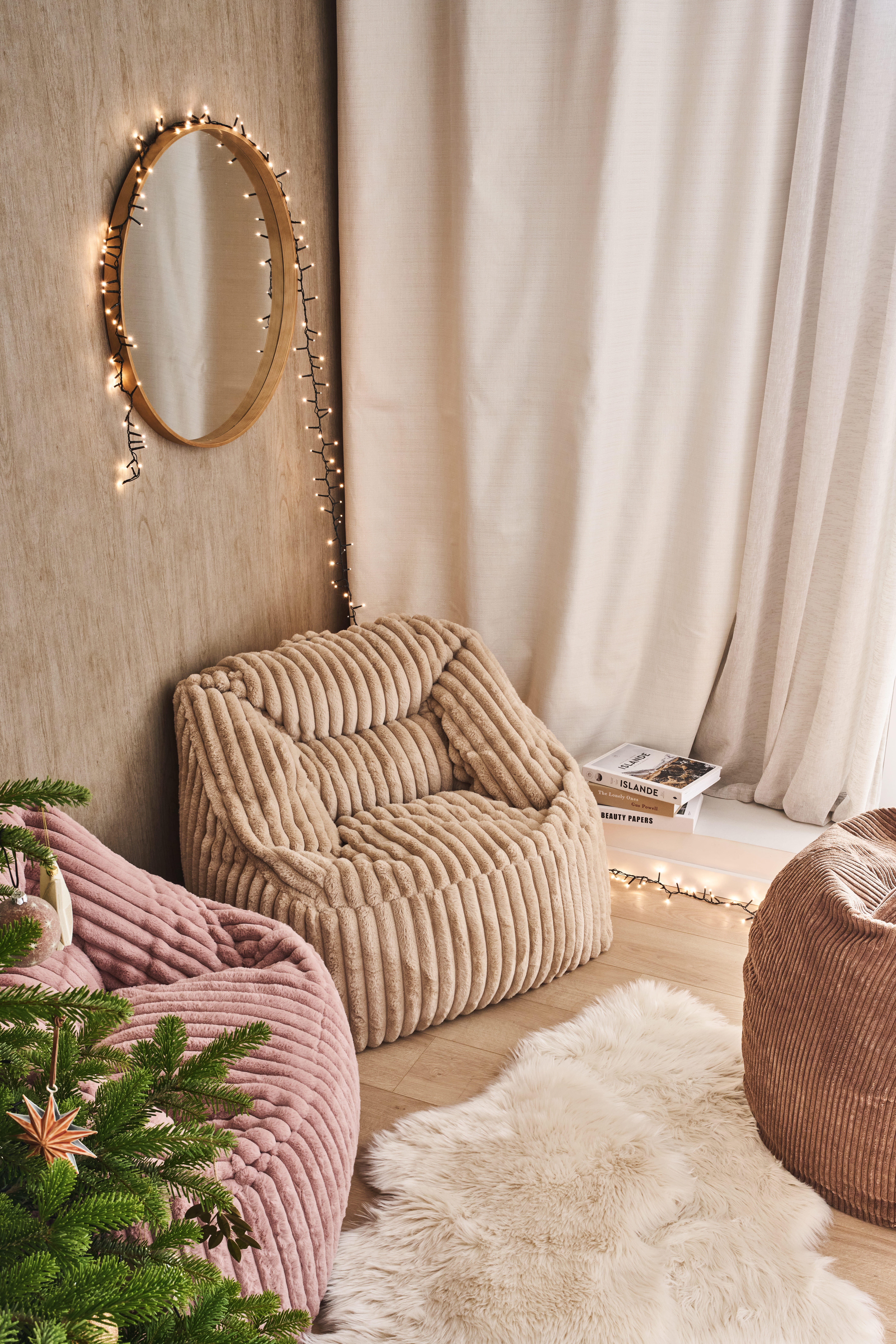 Espelho decorativo 62 cm madeira Nordik Inspire - 14