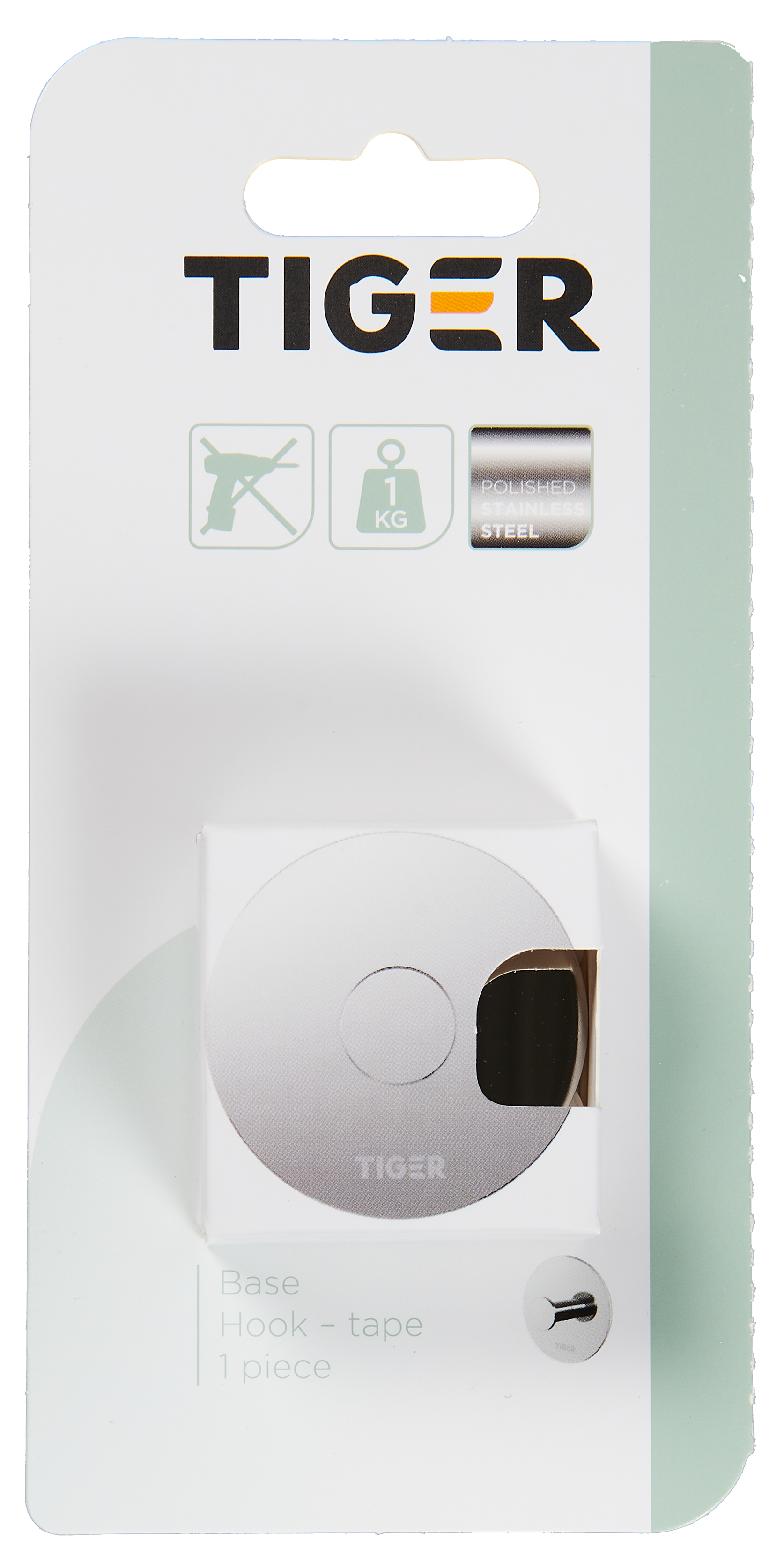 Haczyk łazienkowy na ręcznik samoprzylepny Tiger Base stalowy srebrny - 3