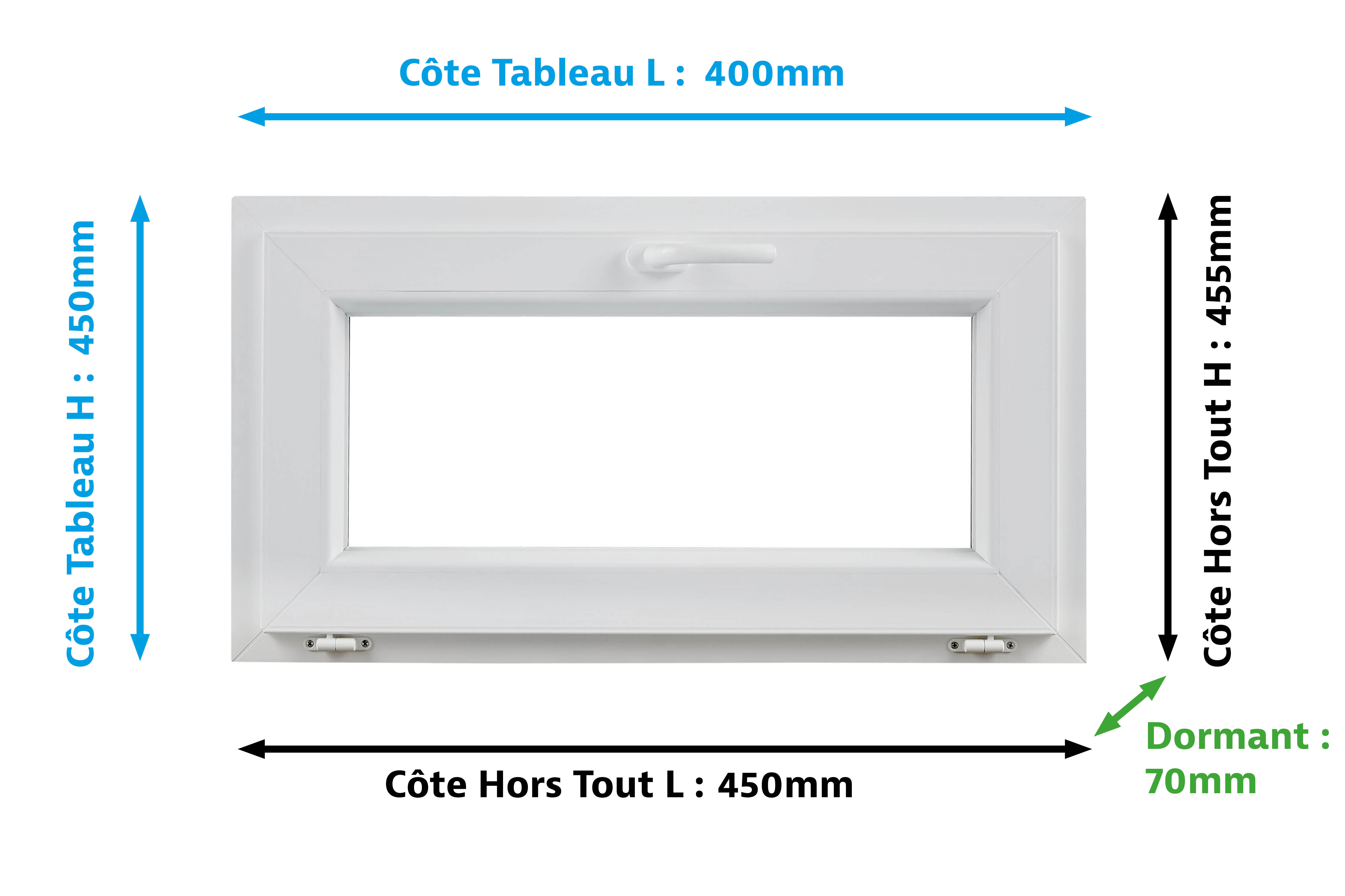 Abattant PVC H.45 x l.40 cm blanc - 2