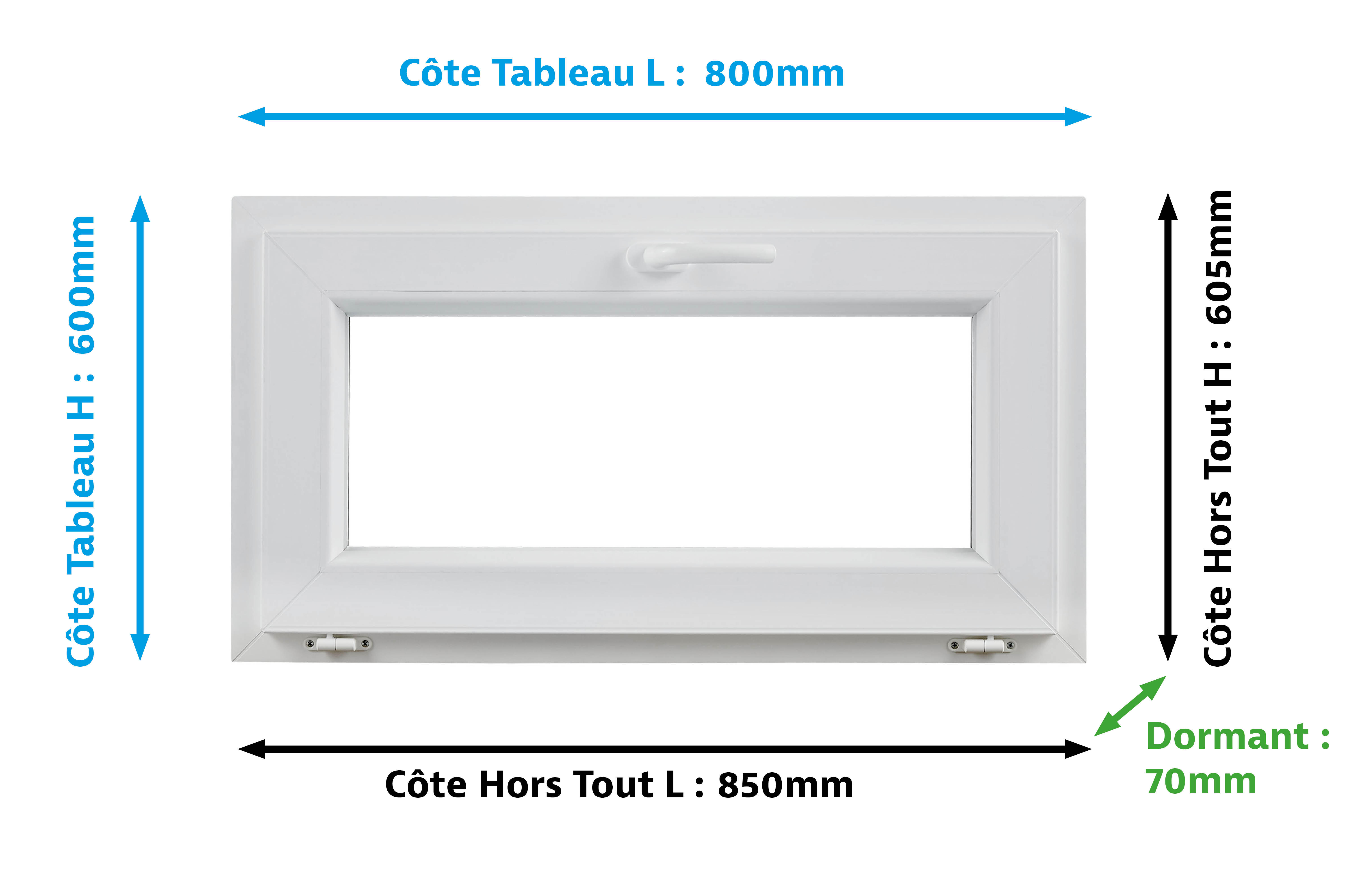 Abattant PVC H.60 x l.80 cm blanc - 2