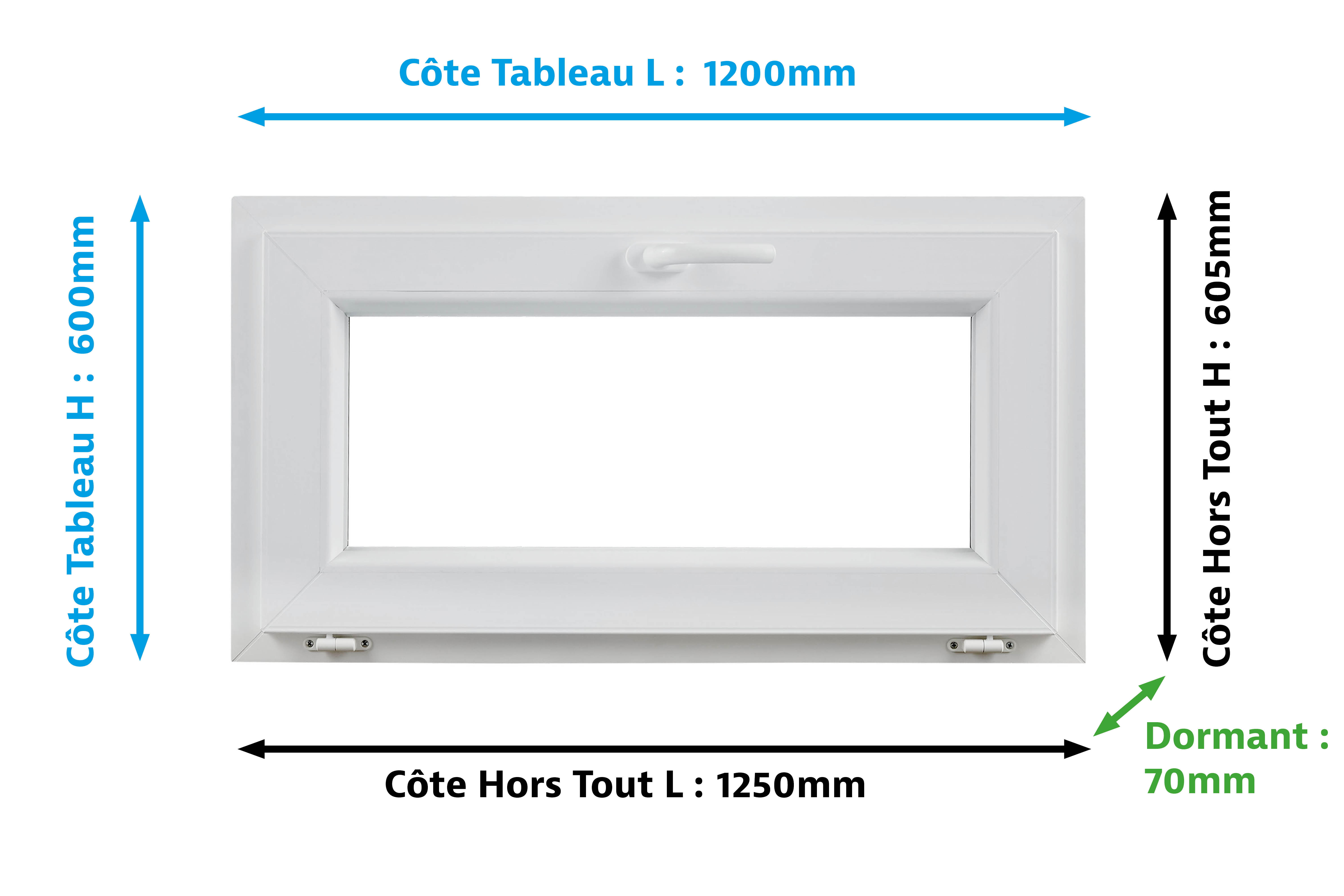 Abattant PVC H.60 x l.120 cm blanc - 2
